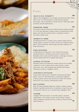 Menu of LOOP - Gastropub, Lalpur, Ranchi