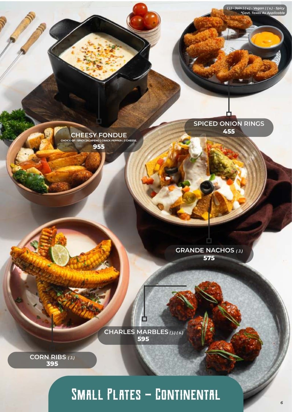 Dining Experience for Two at The Bombay Cartel, South Mumbai — Food menu