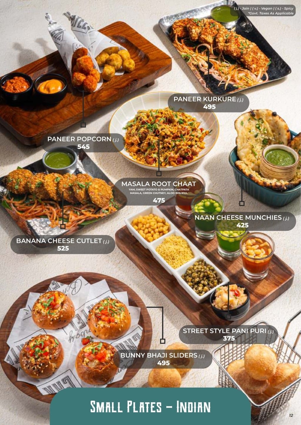 Dining Experience for Two at The Bombay Cartel, South Mumbai — Food menu