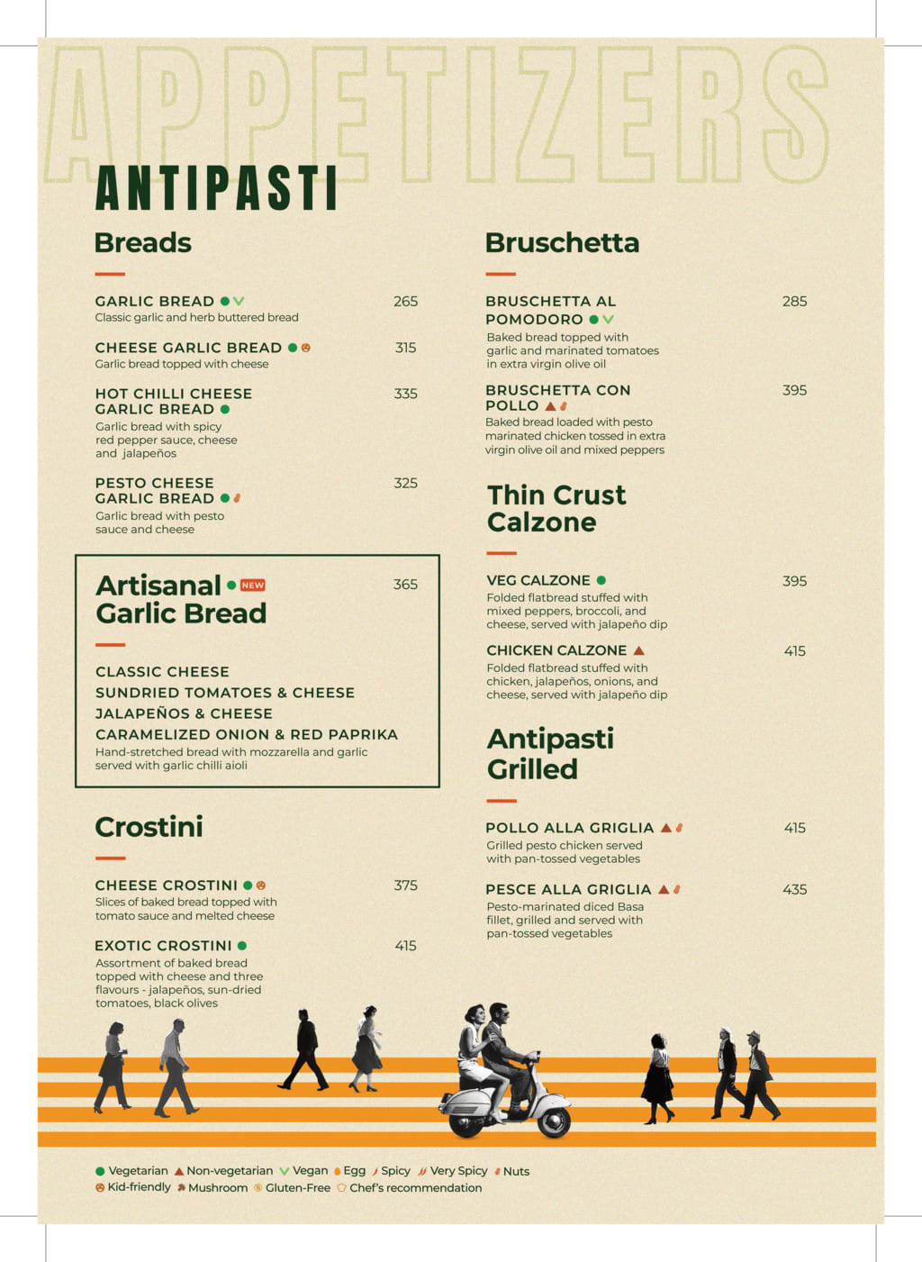 Dining Experience for Two at Pasta Street, West Delhi — Food menu