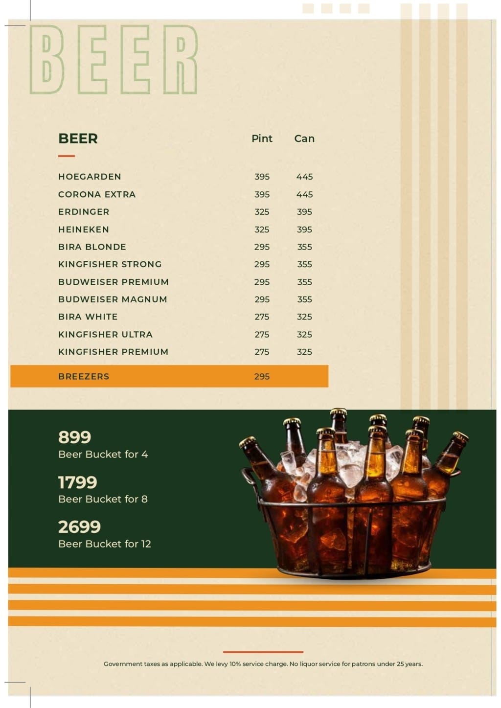 Dining Experience for Two at Pasta Street, West Delhi — Beverages menu