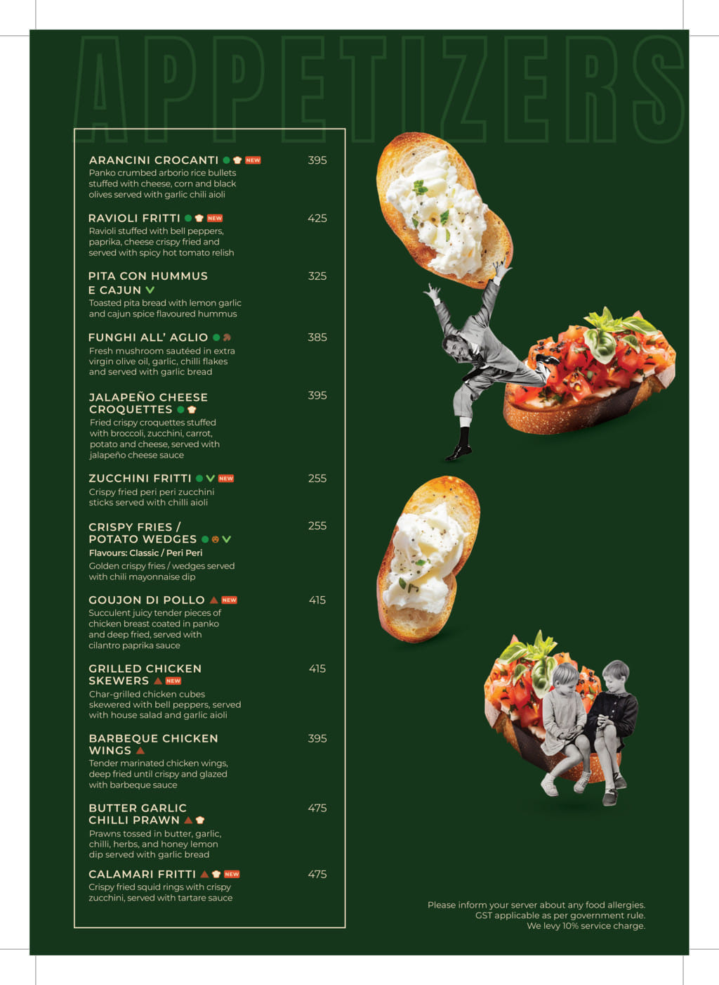 Dining Experience for Two at Pasta Street, West Delhi — Food menu