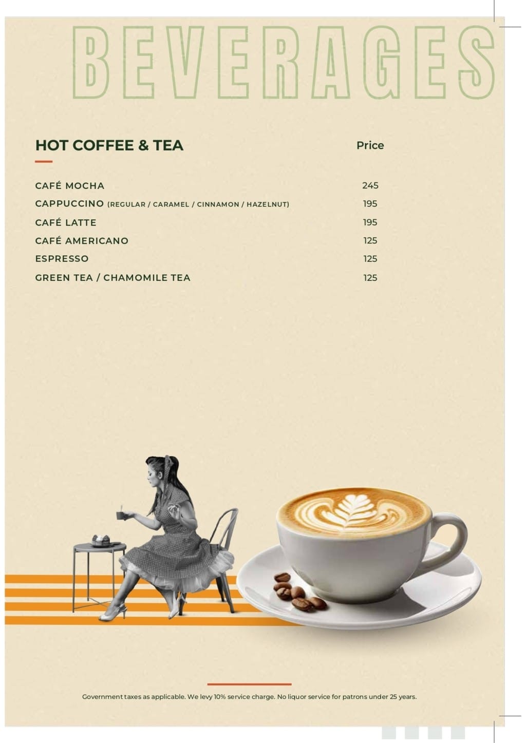 Dining Experience for Two at Pasta Street, West Delhi — Beverages menu
