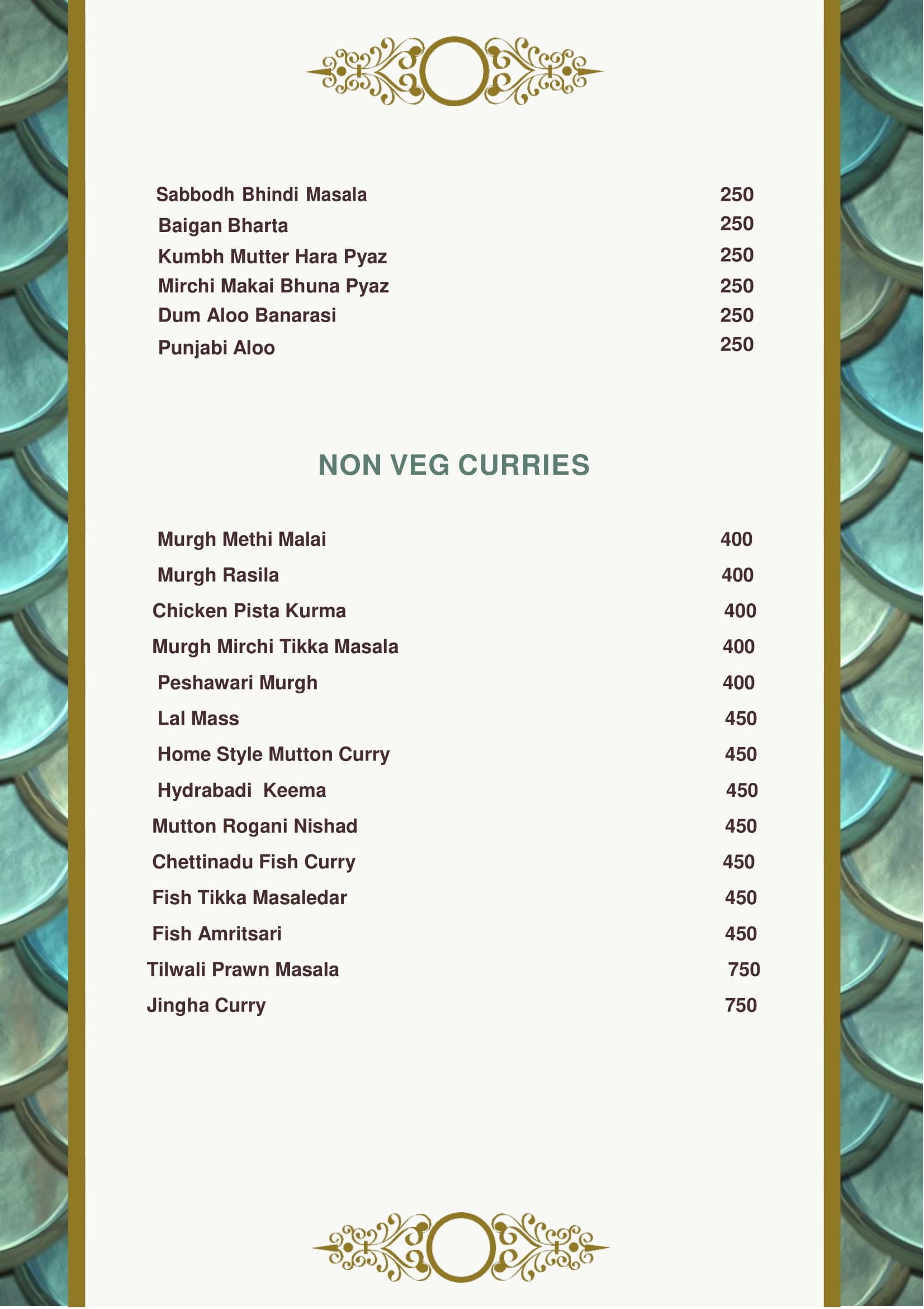 Dining Experience for Two at Monarch Cafe, Central Bengaluru — Food menu