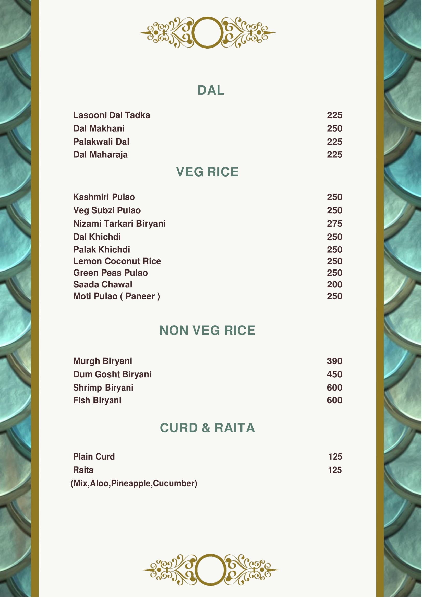 Dining Experience for Two at Monarch Cafe, Central Bengaluru — Food menu