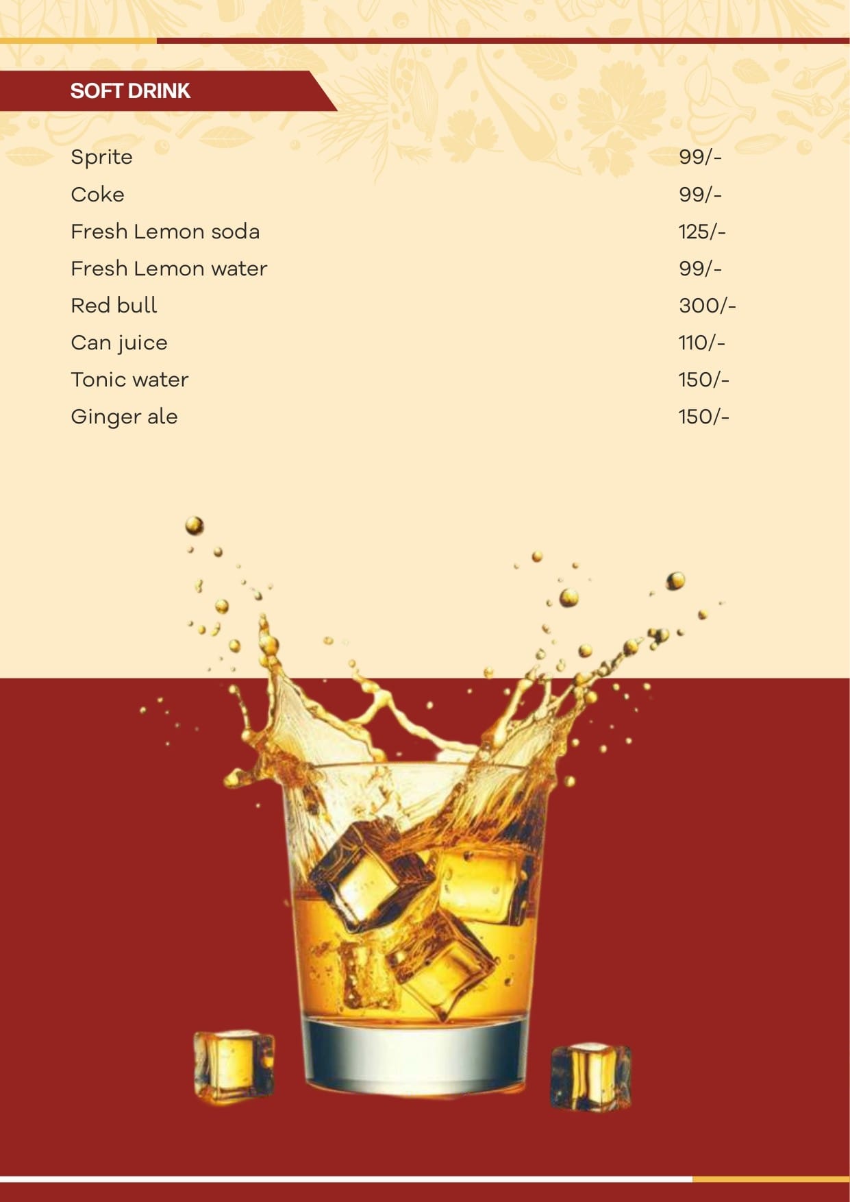 Dining Experience for Two at Flavours of Bharat, North Bengaluru — Beverages menu