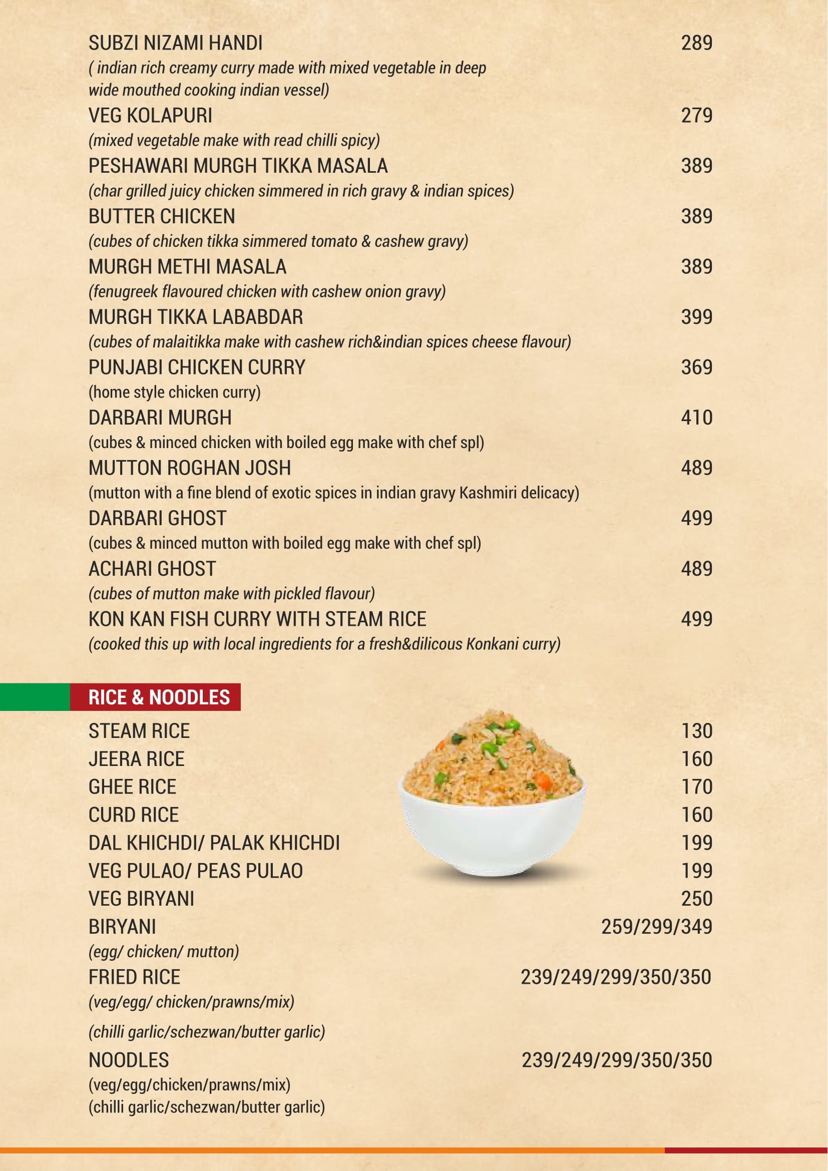 Dining Experience for Two at Flavours of Bharat, North Bengaluru — Food menu