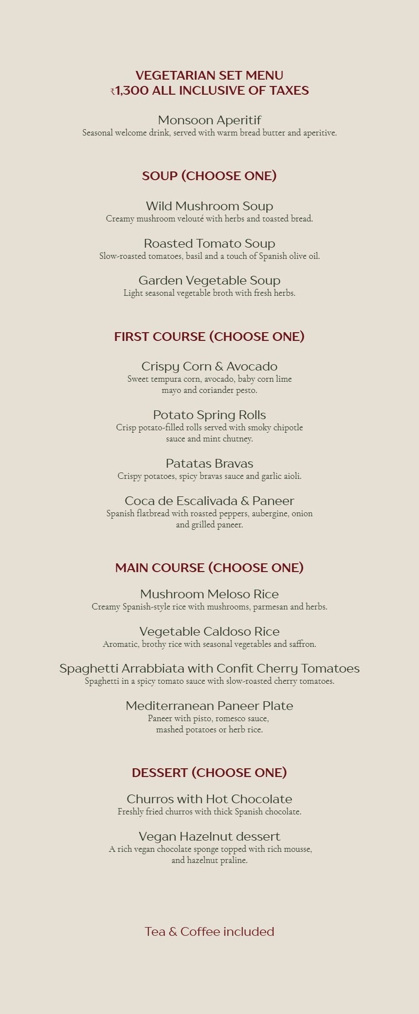 Dining Experience for Two at Milagro, South Mumbai — Special menu