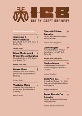 Menu of ICB Indian Craft Brewery, Manyata Tech Park, Nagawara