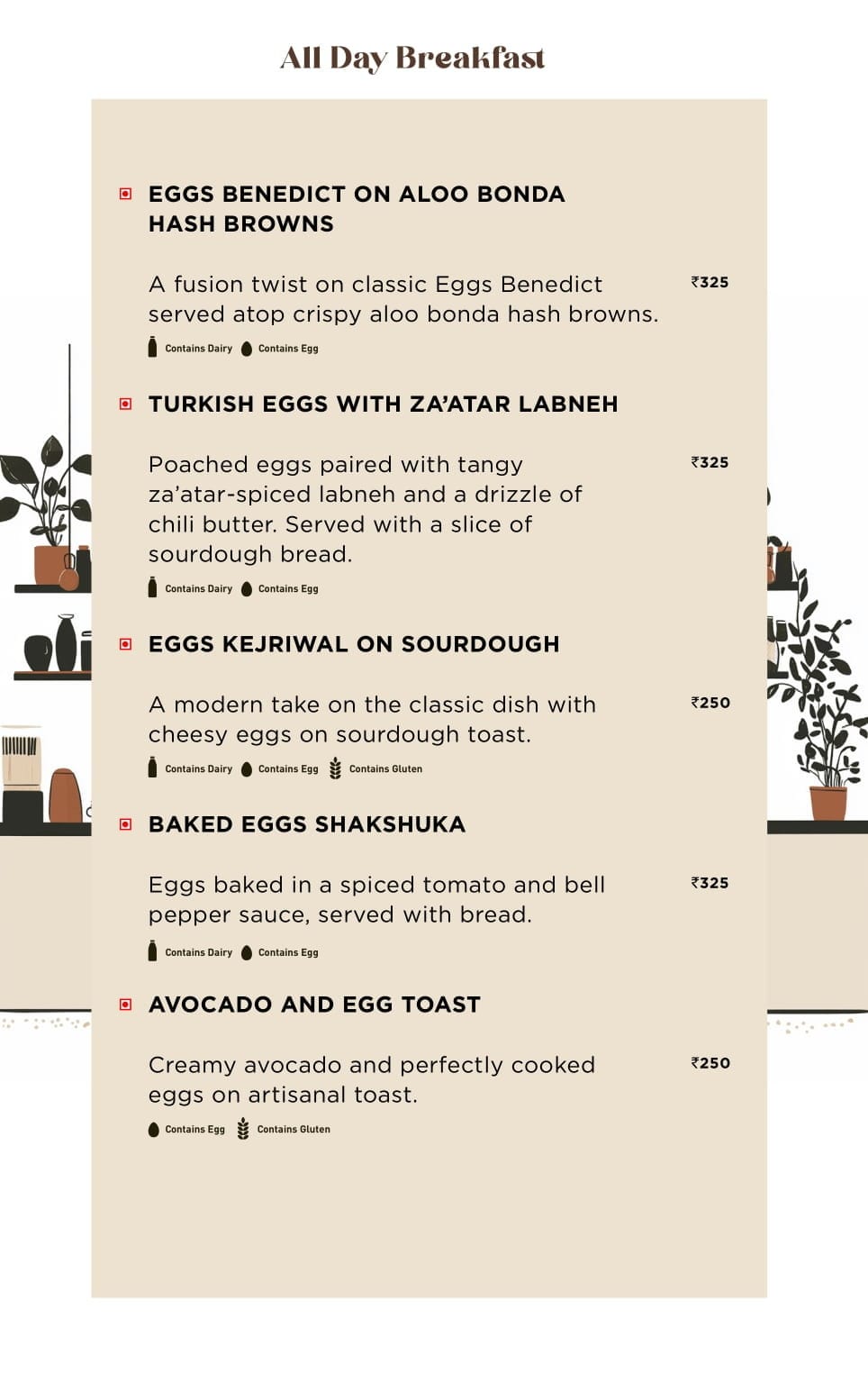 Dining Experience for Two at Levista Gourmet Studio, Central Bengaluru — Food menu