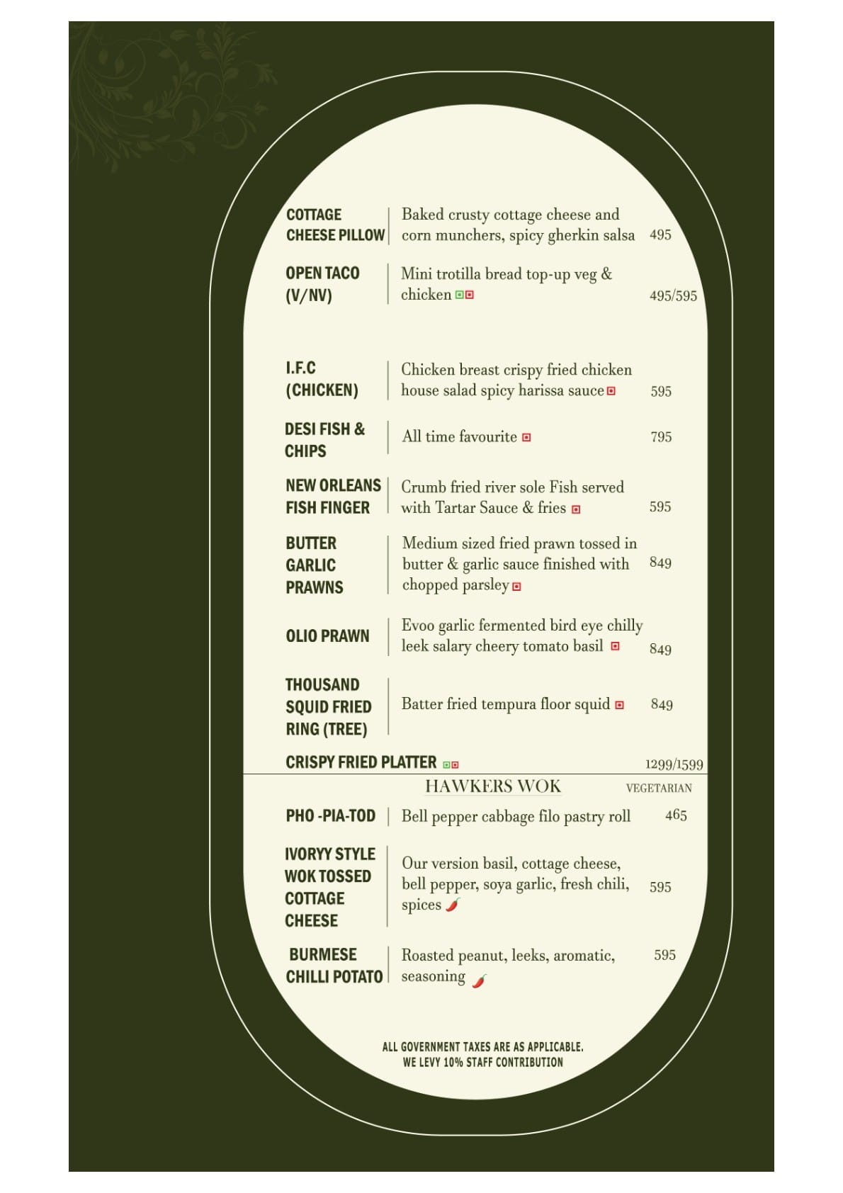 Dining Experience for Two at Ivoryy Fusion Bar, Central Delhi — Food menu