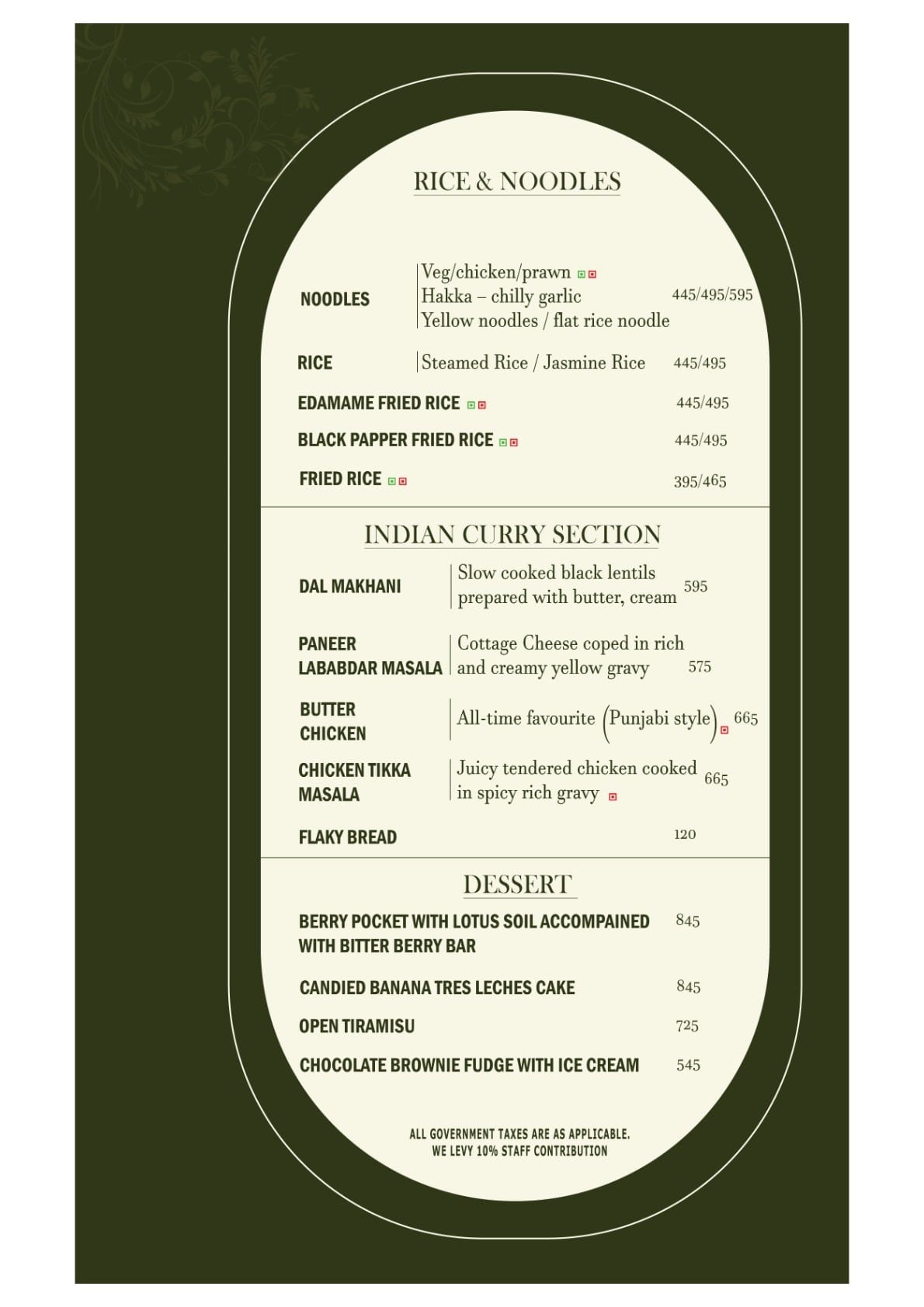 Dining Experience for Two at Ivoryy Fusion Bar, Central Delhi — Food menu