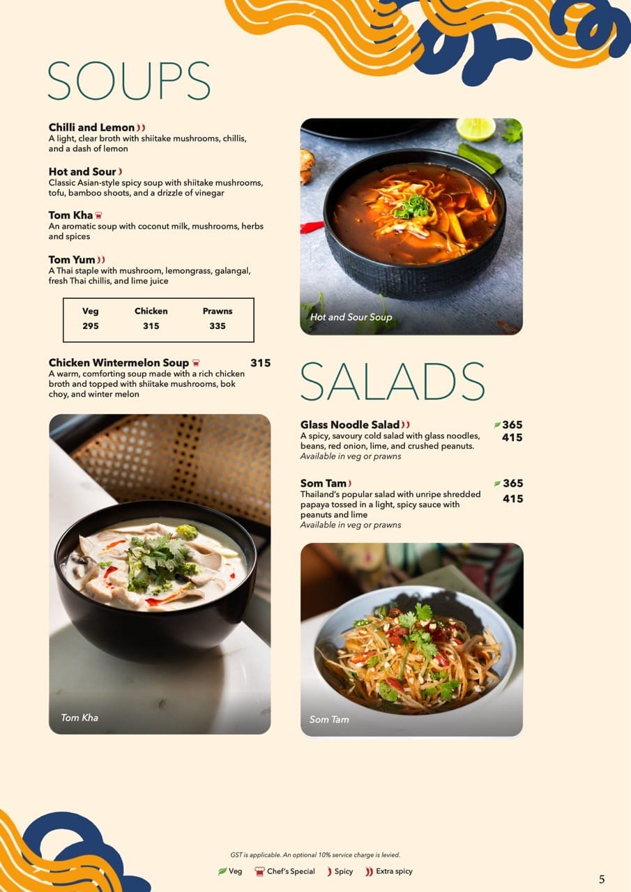 Dining Experience for Two at The Best Asian Restaurant, Central Bengaluru — Food menu