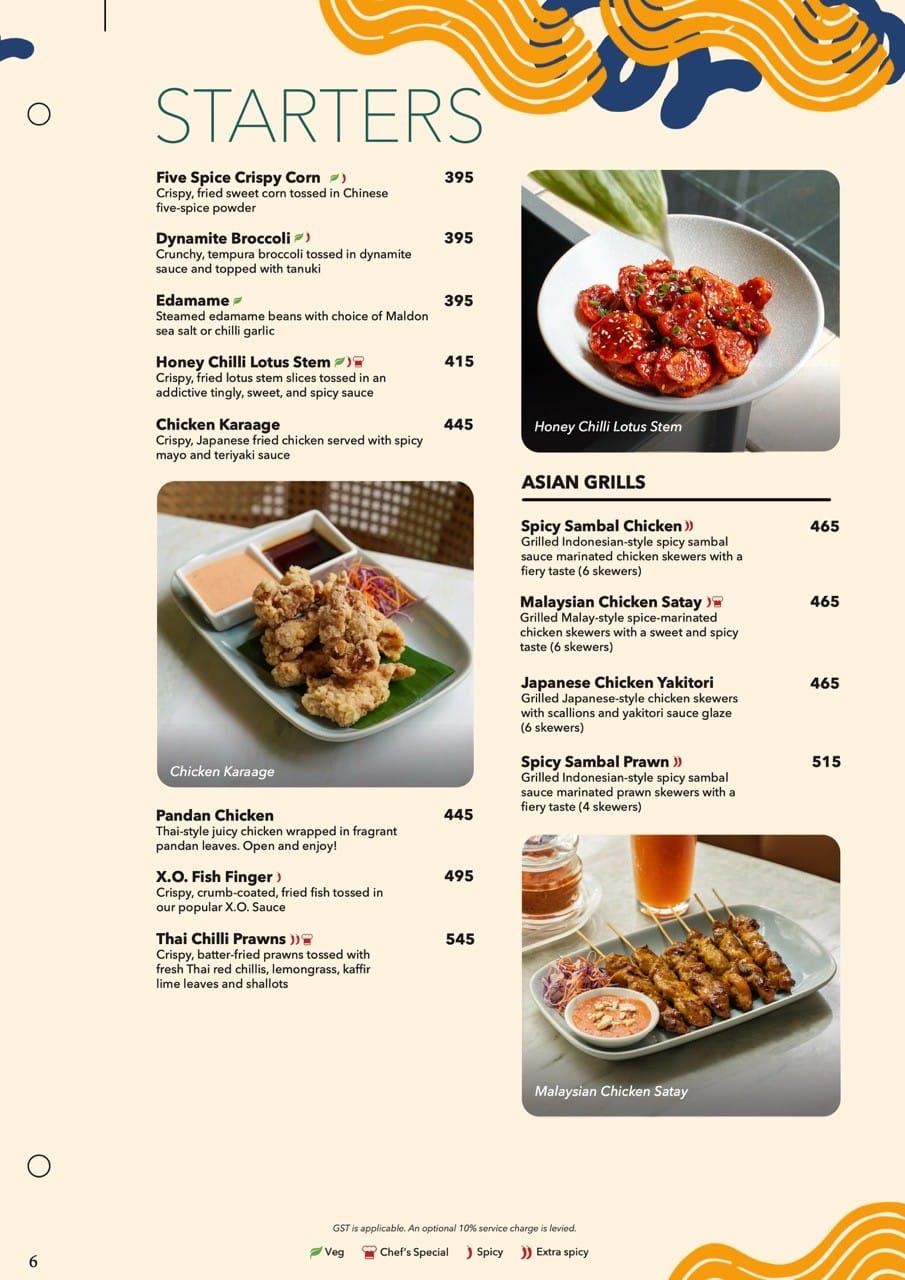 Dining Experience for Two at The Best Asian Restaurant, Central Bengaluru — Food menu