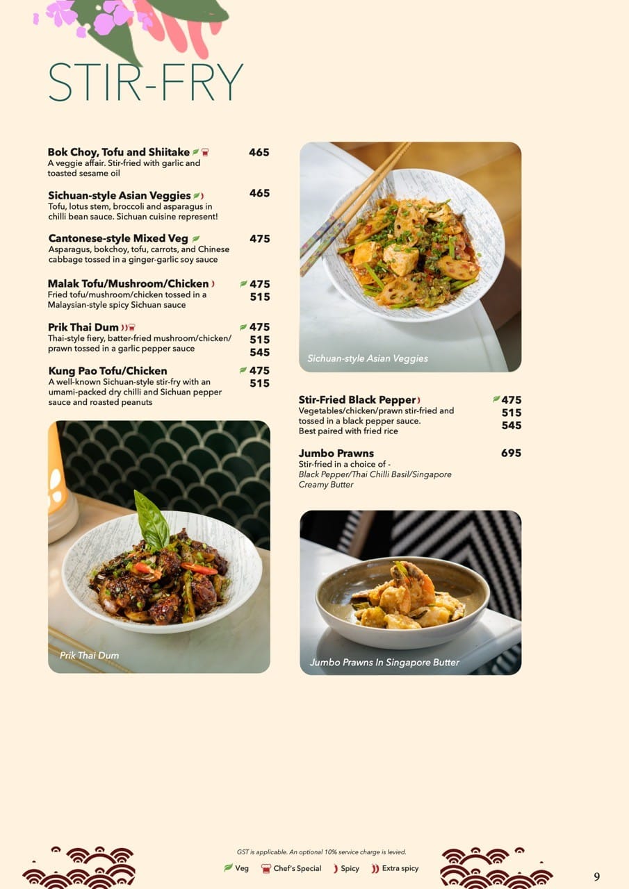 Dining Experience for Two at The Best Asian Restaurant, Central Bengaluru — Food menu