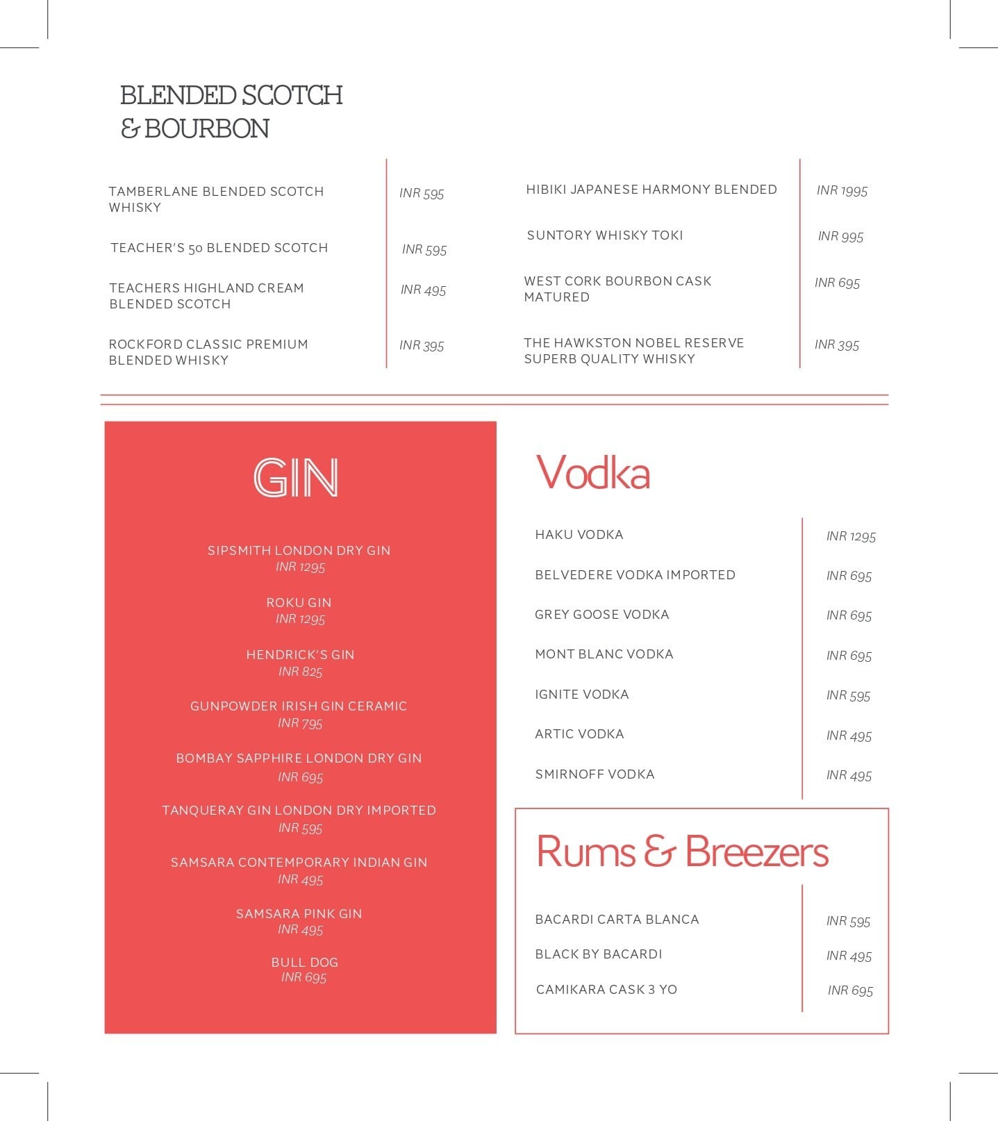 Dining Experience for Two at Food Exchange, Delhi NCR — Beverages menu