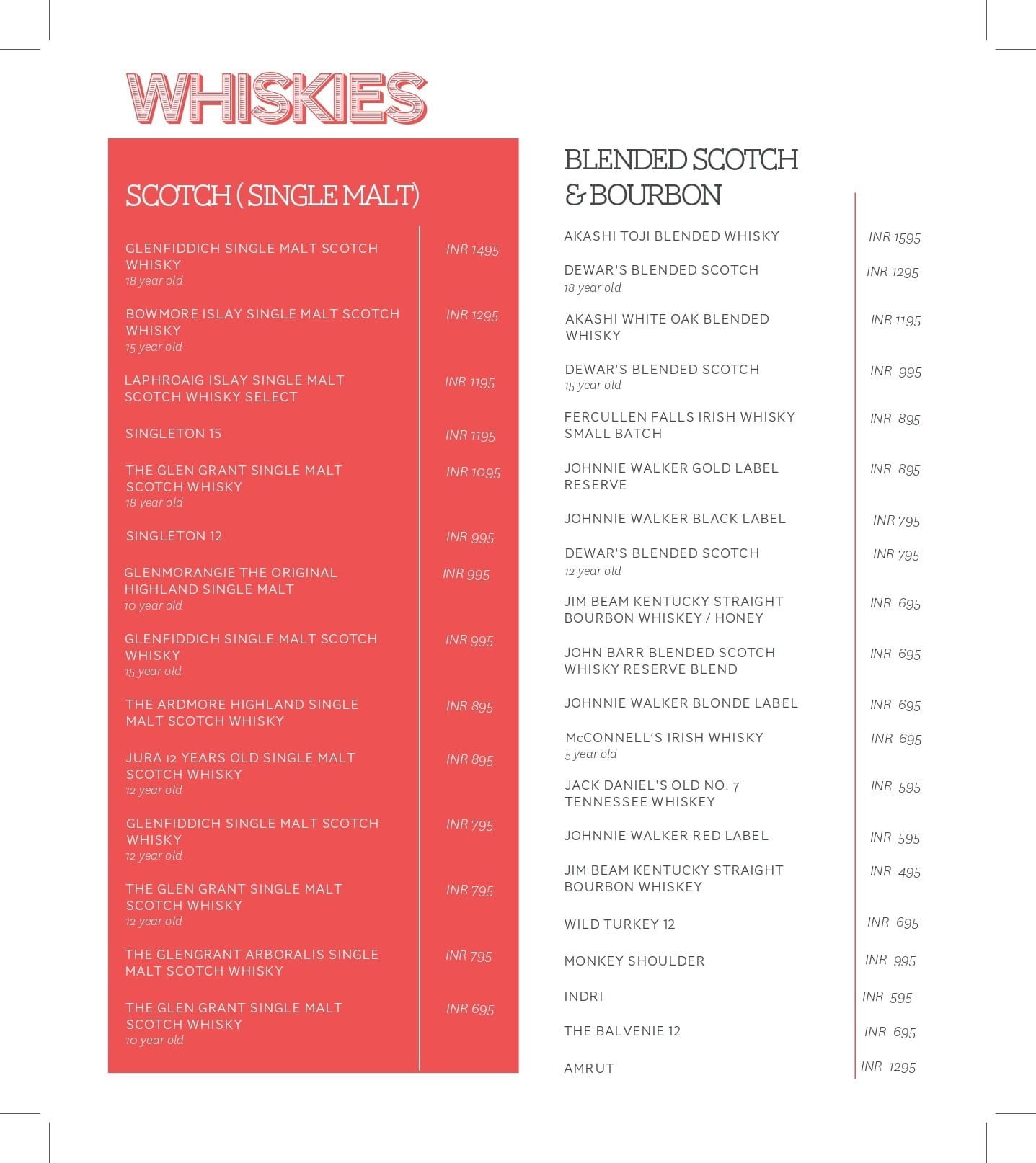 Dining Experience for Two at Food Exchange, Delhi NCR — Beverages menu