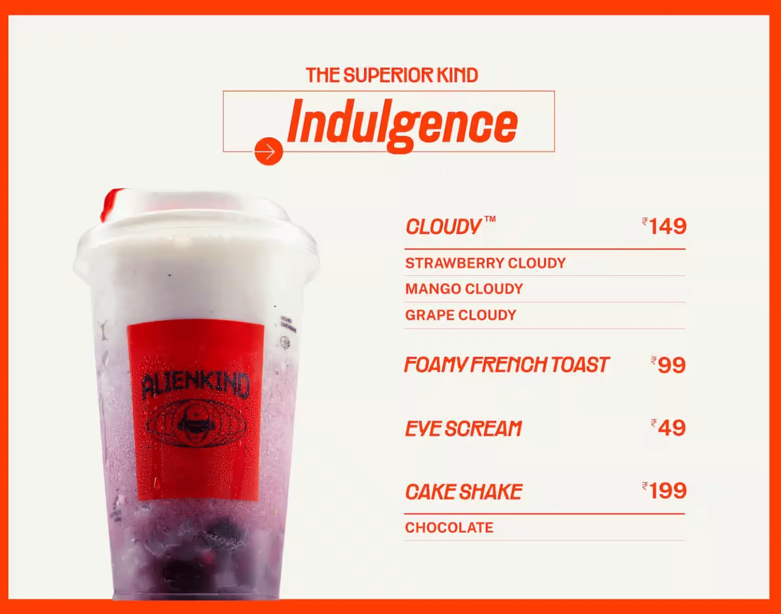 Menu of Alienkind, Indiranagar, East Bengaluru