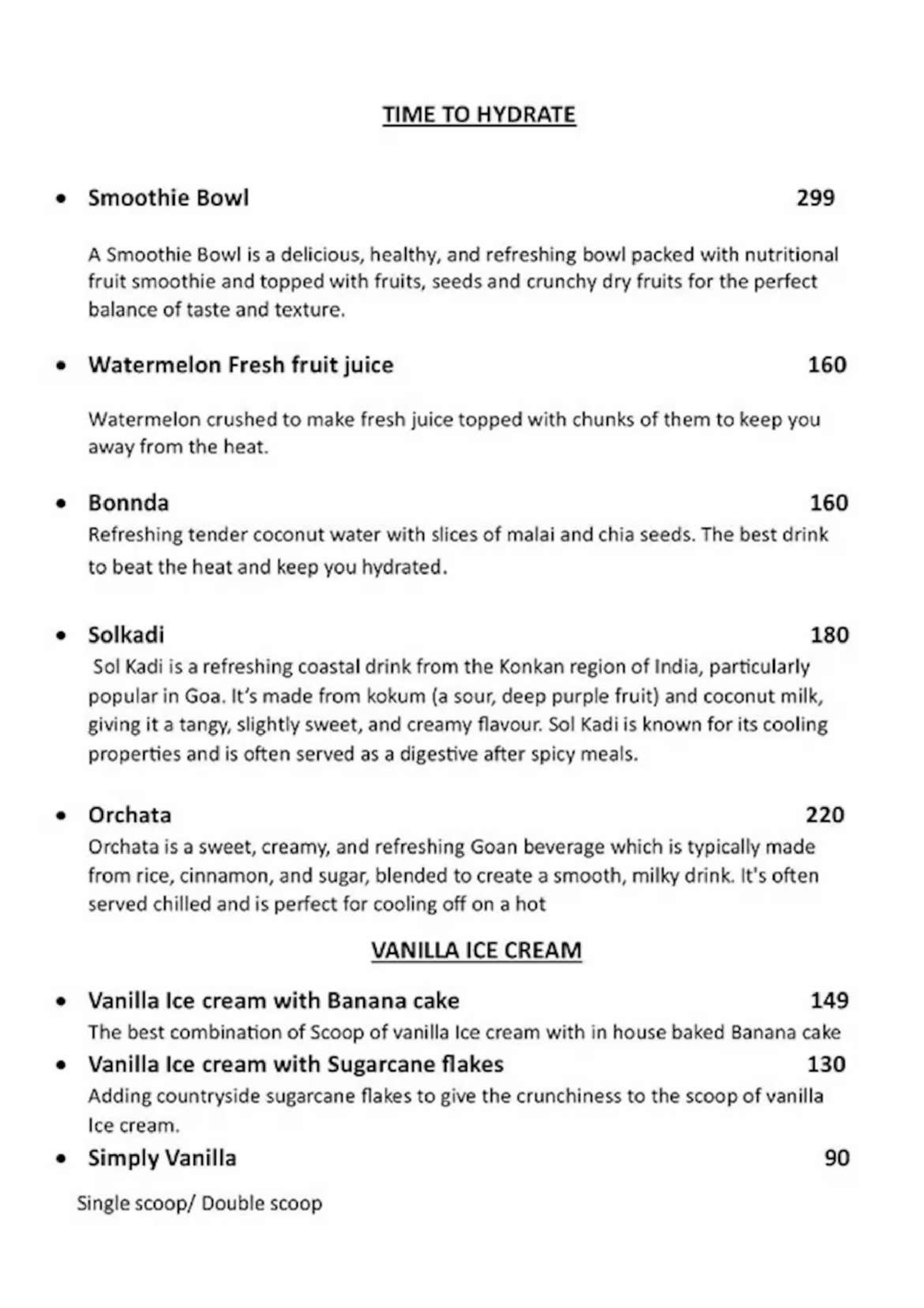 Menu of Silaa The Garden Cafe, Malleshwaram, West Bengaluru