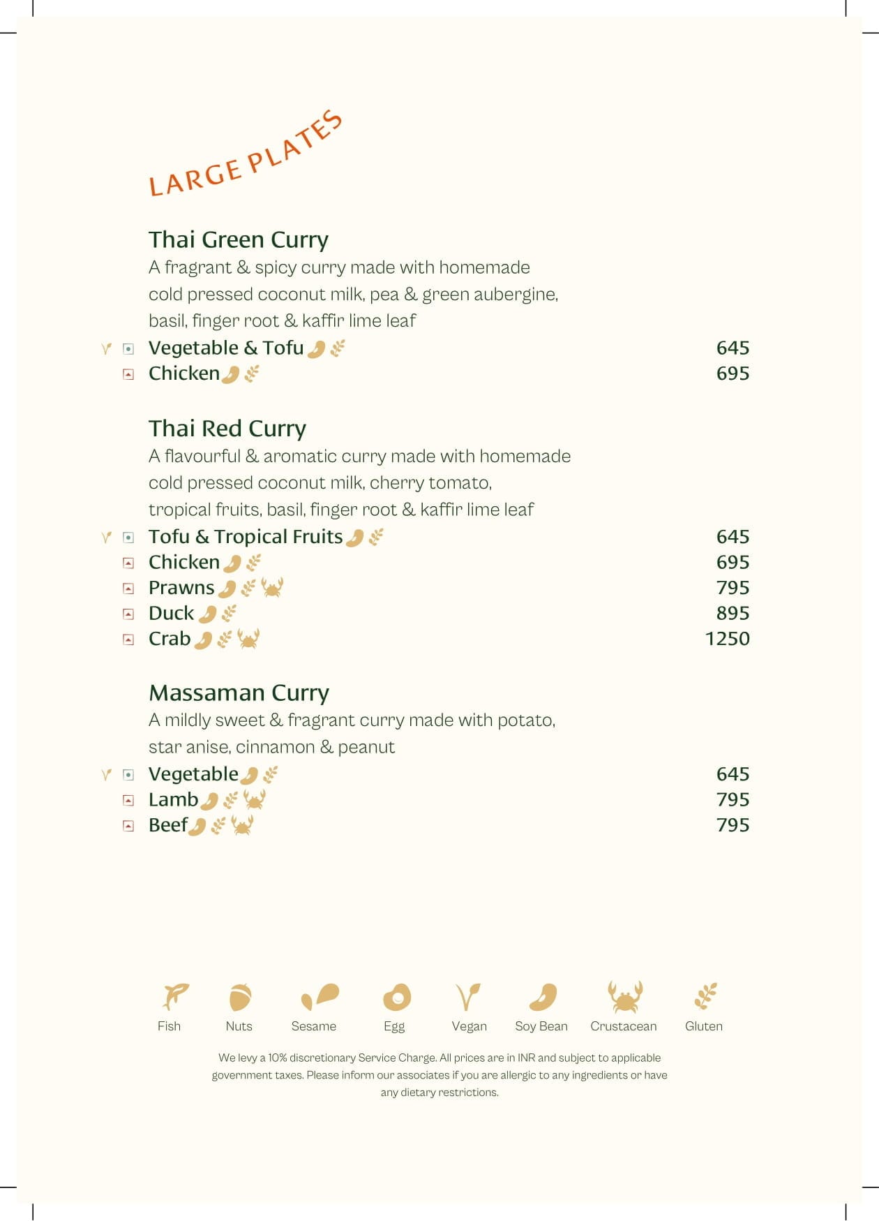 Dining Experience for Two at Muro India, Bengaluru — Food menu