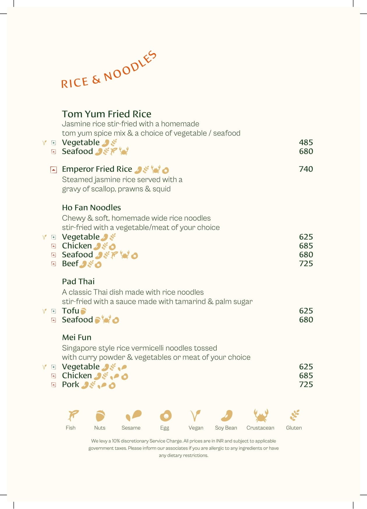 Dining Experience for Two at Muro India, Bengaluru — Food menu