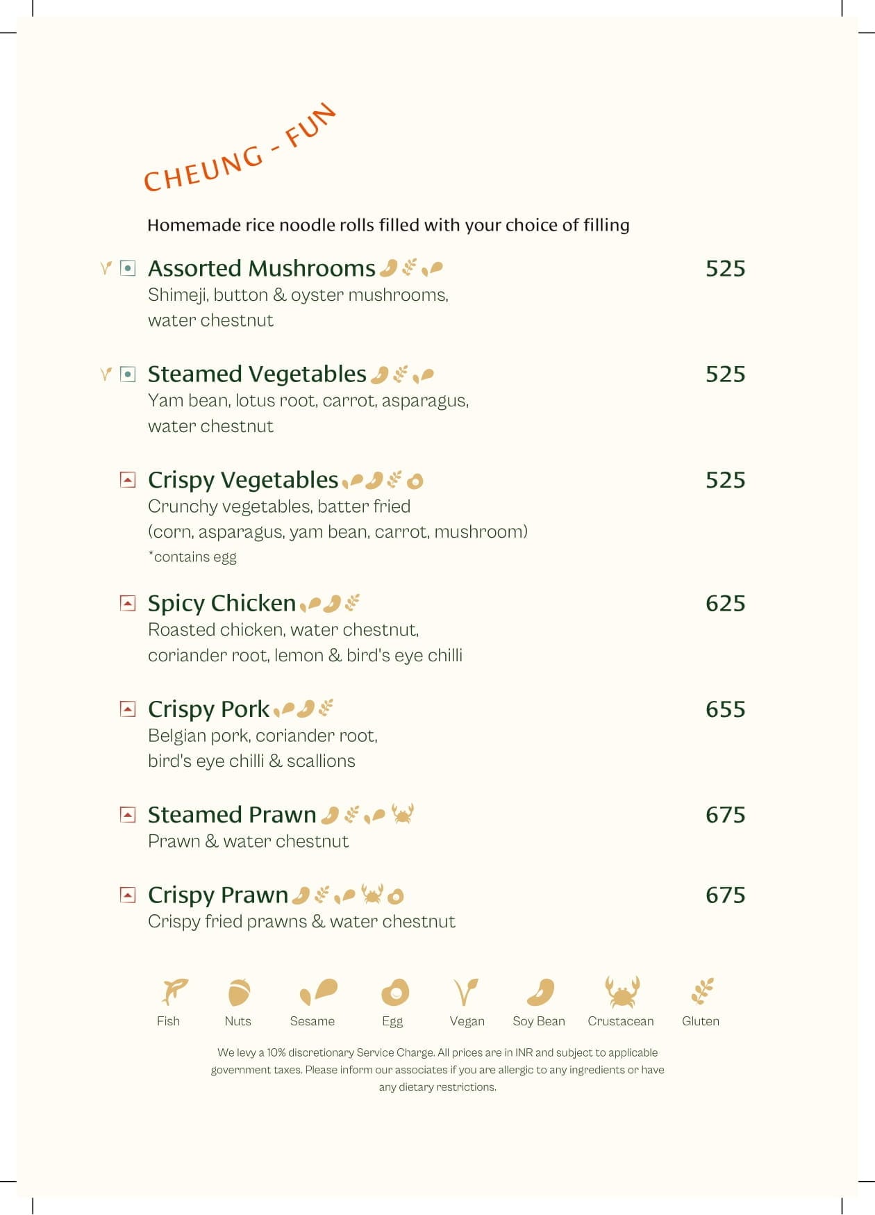 Dining Experience for Two at Muro India, Bengaluru — Food menu