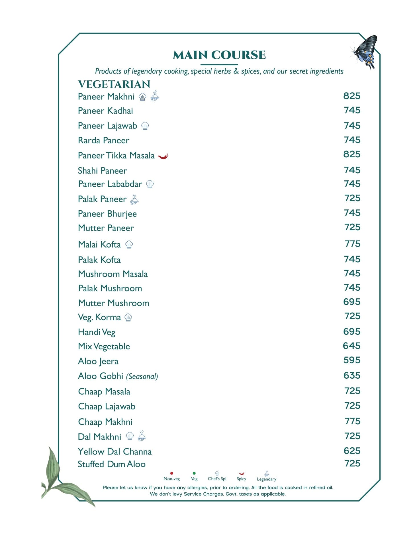 Dining Experience for Two at Havemore, Gurgaon — Food menu