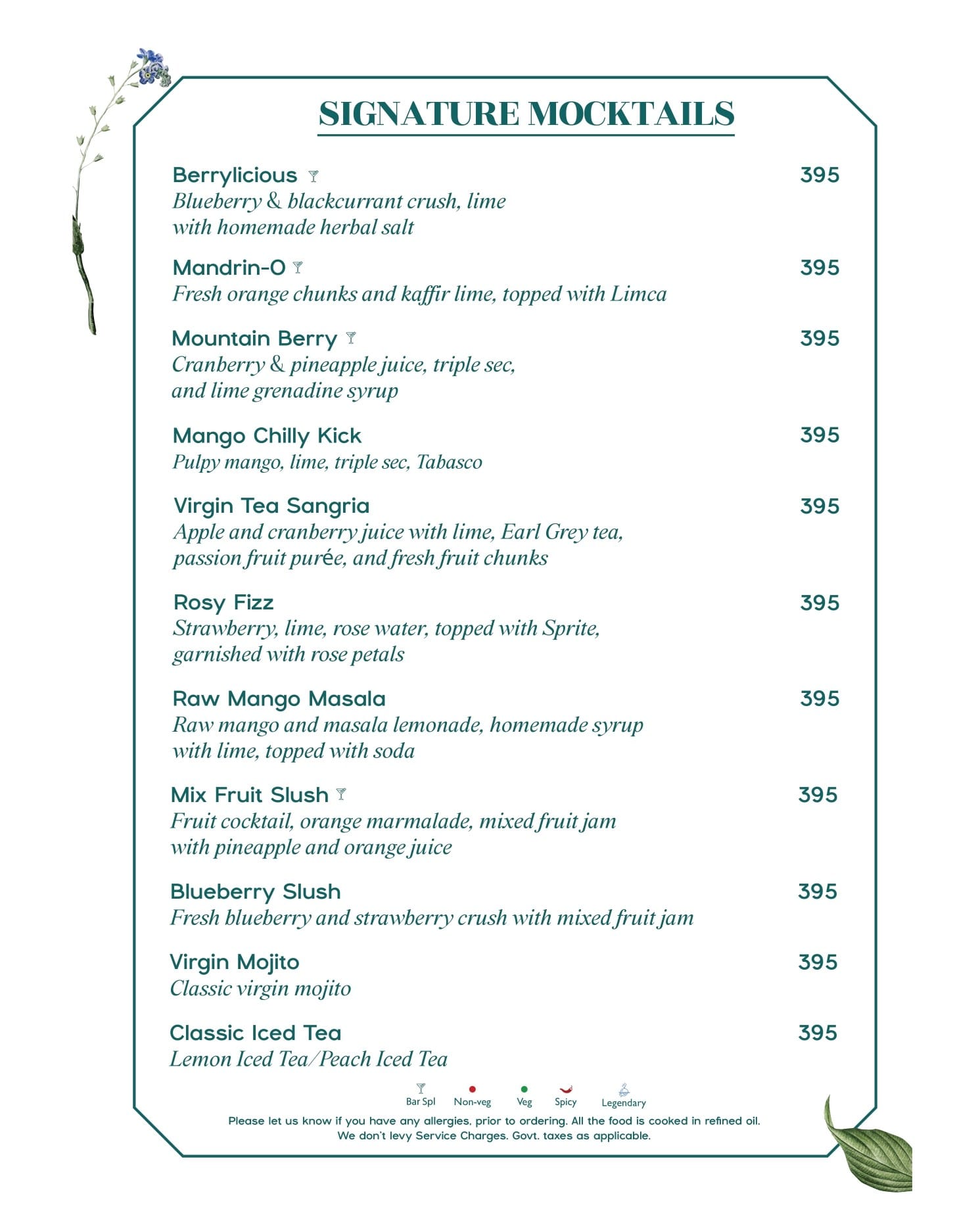 Dining Experience for Two at Havemore, Gurgaon — Food menu