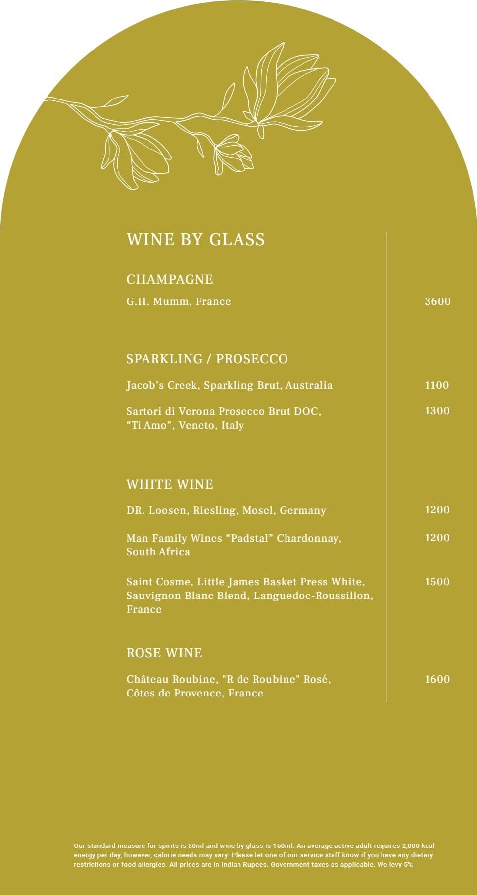 Dining Experience for Two at Madeleine De Proust, Mumbai — Food menu