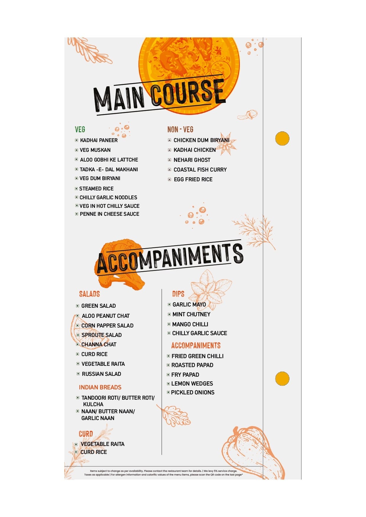 Dining Experience for Two at Barbeque Nation, Ashok Nagar — Food menu