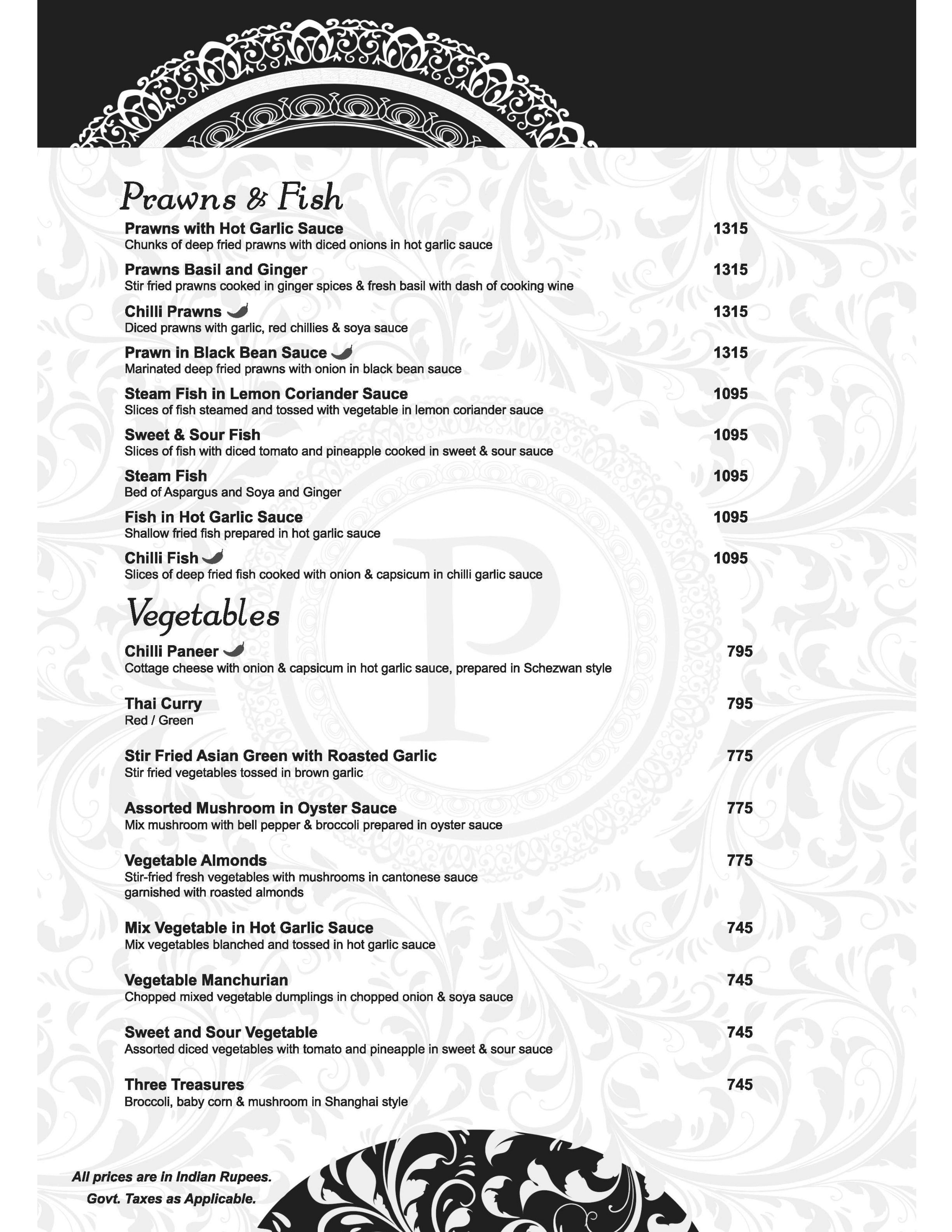 Dining Experience for Two at Parikrama The Revolving Restaurant, Central Delhi — Food menu