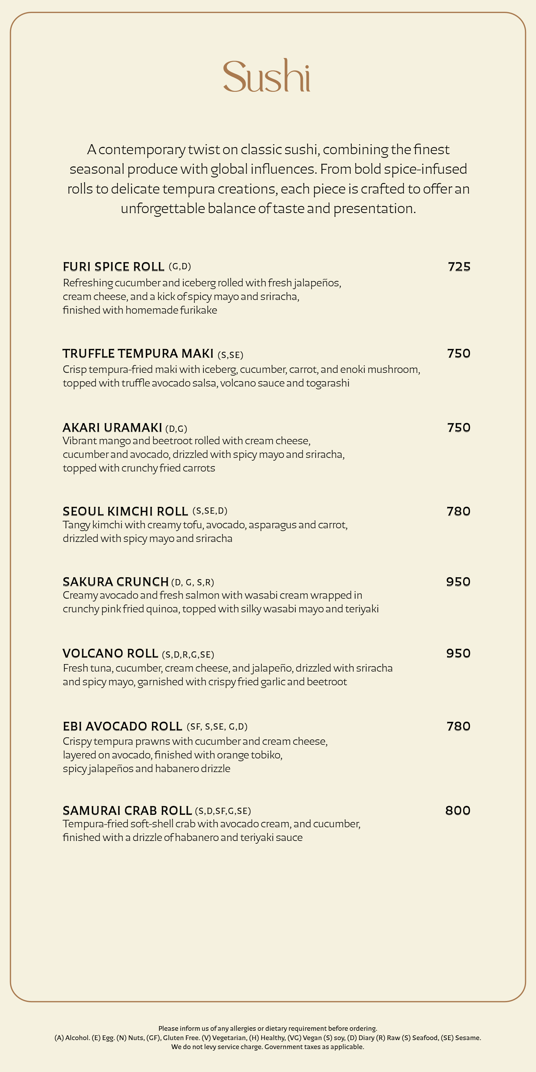 Dining Experience for Two at Mercii, Western Suburbs — Food menu