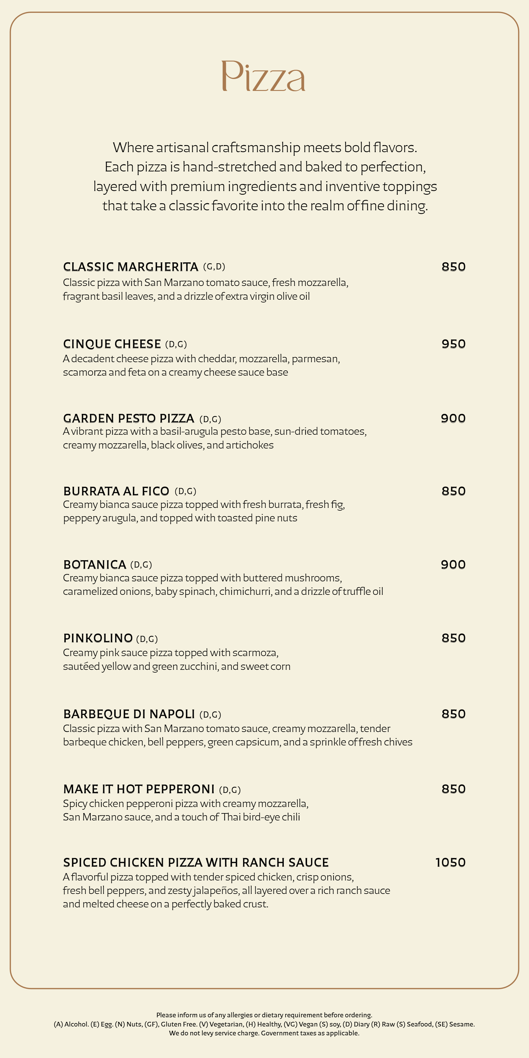 Dining Experience for Two at Mercii, Western Suburbs — Food menu