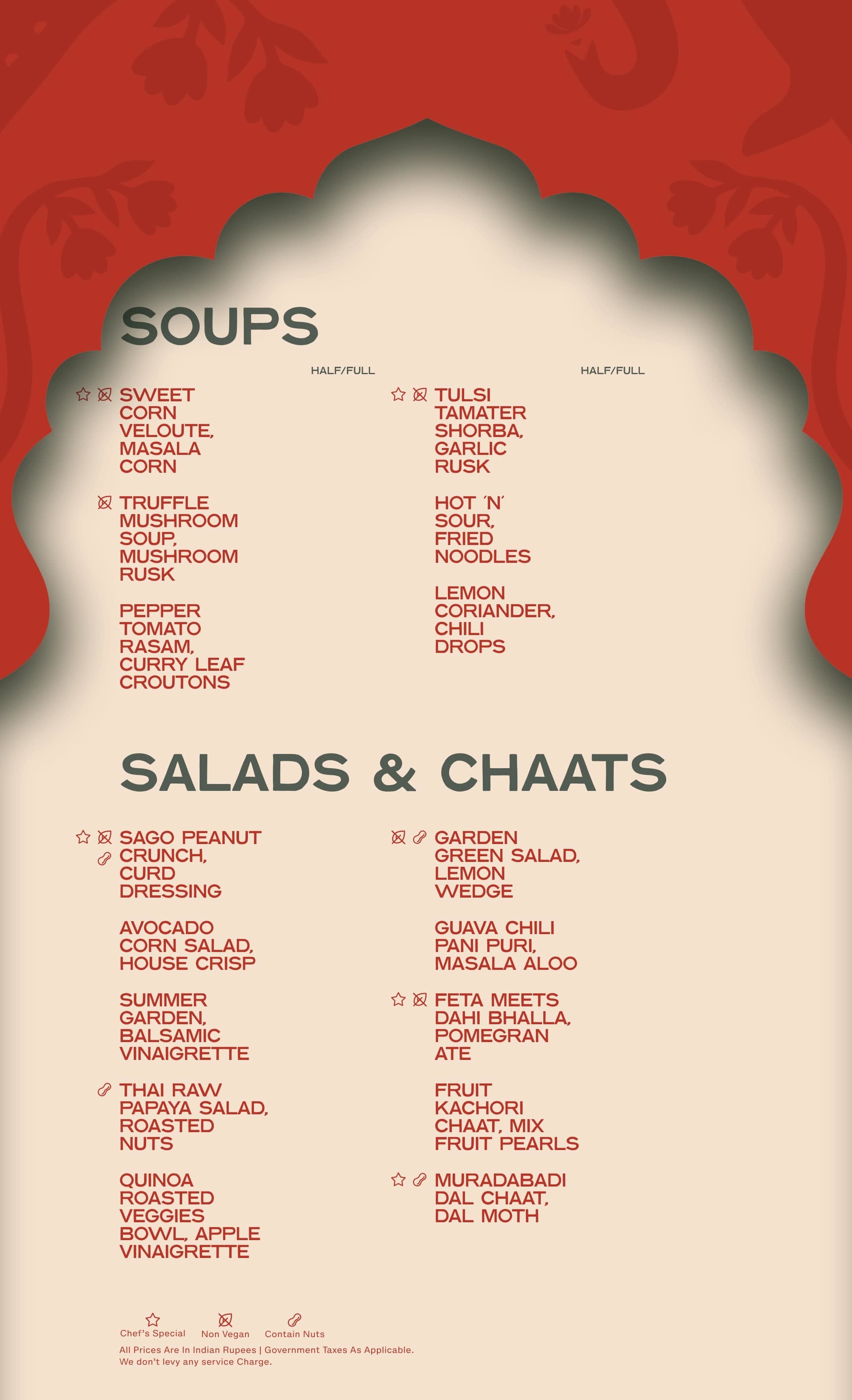 Menu of Kalpaney, JP Nagar, South Bengaluru