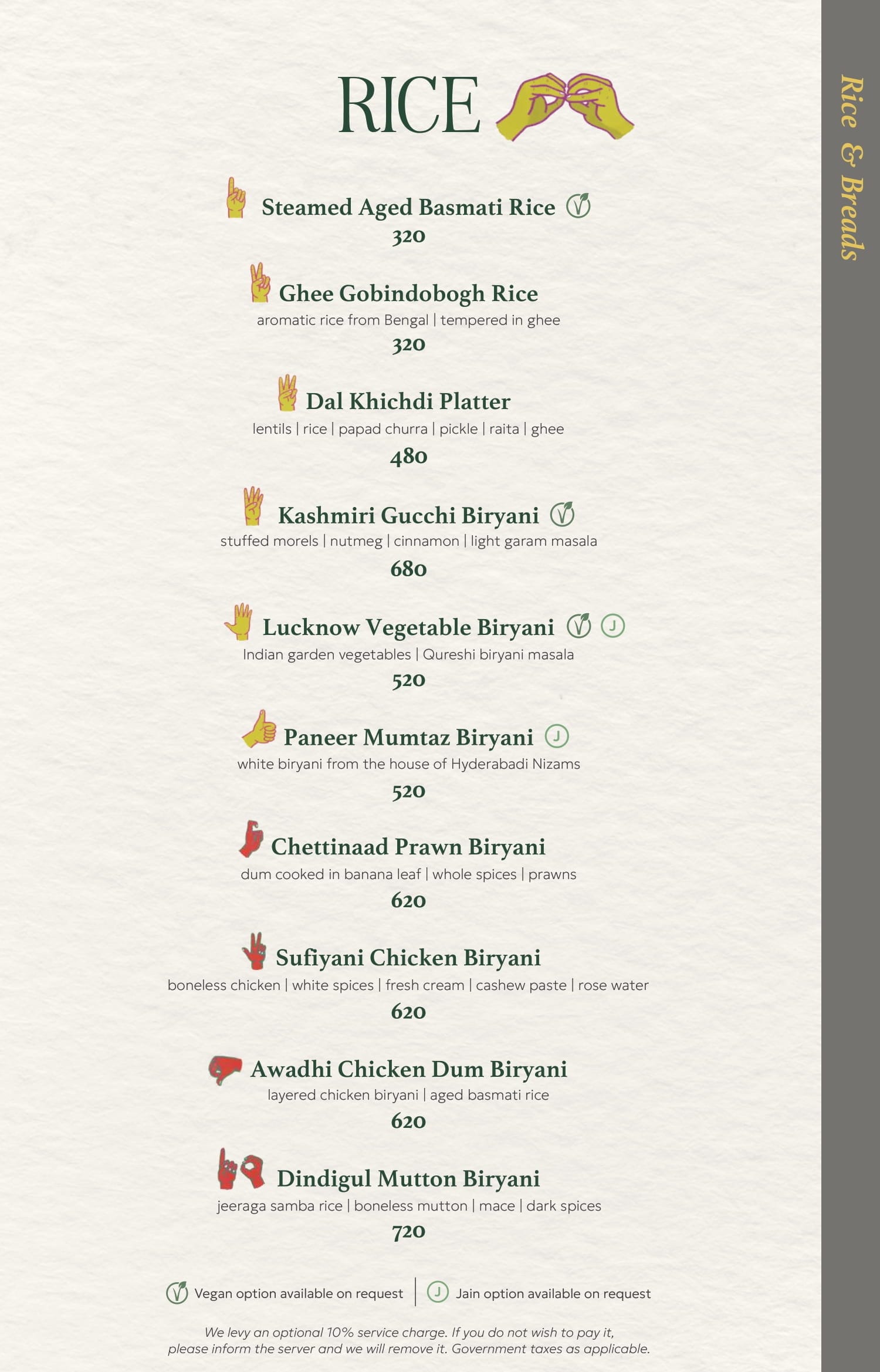 Dining Experience for Two at Ishaara, Central Bengaluru — Food menu