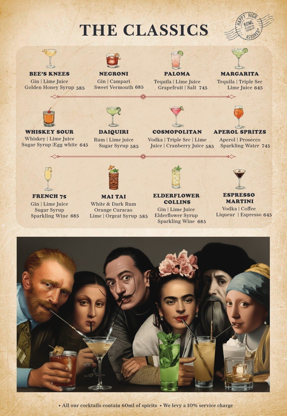 Dining Experience for Two at Popes' Southwest Cantina, Gurgaon — Beverages menu