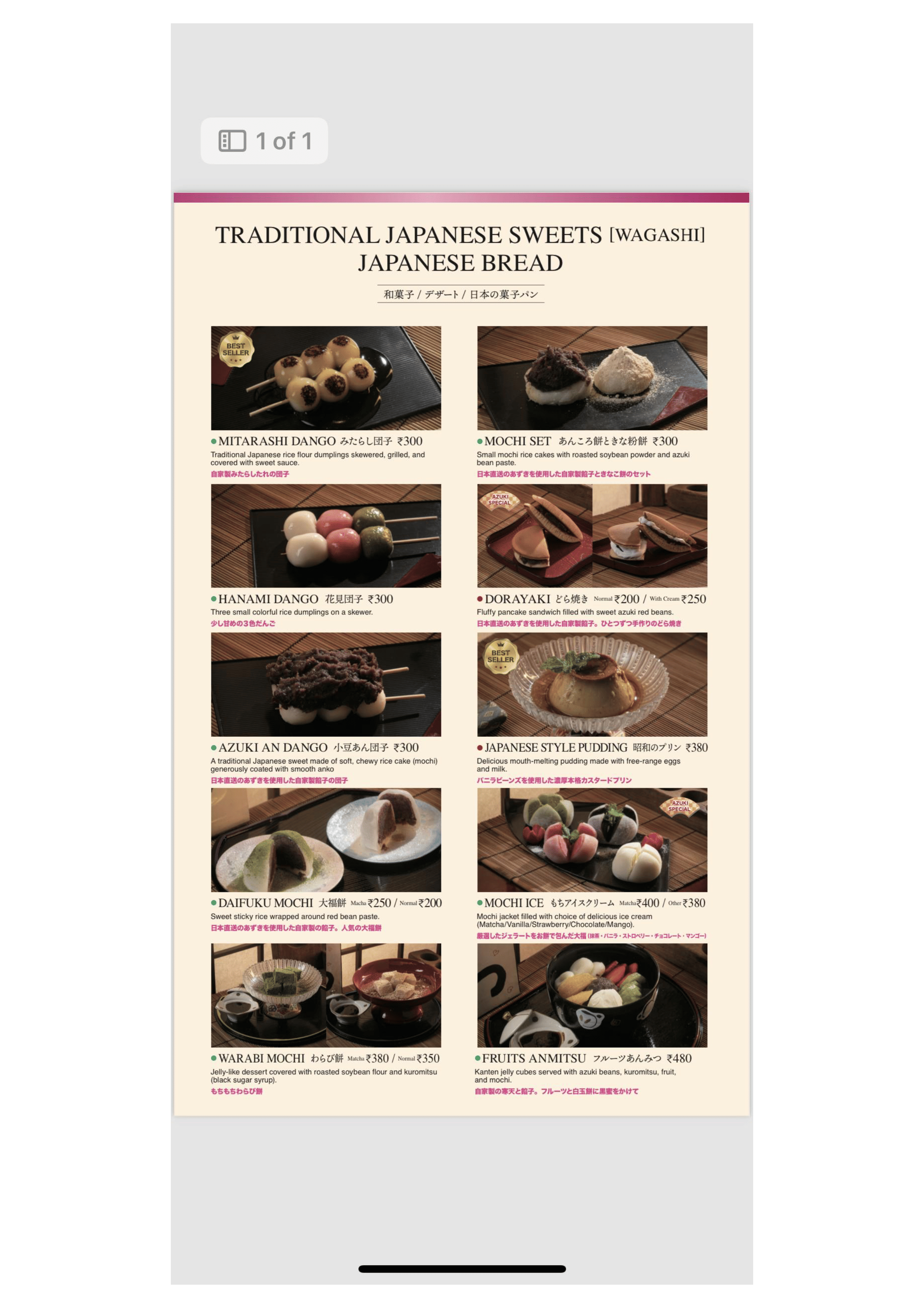 Dining Experience for Two at Azuki Japan Travel Bistro And Sake, Central Bengaluru — Food menu