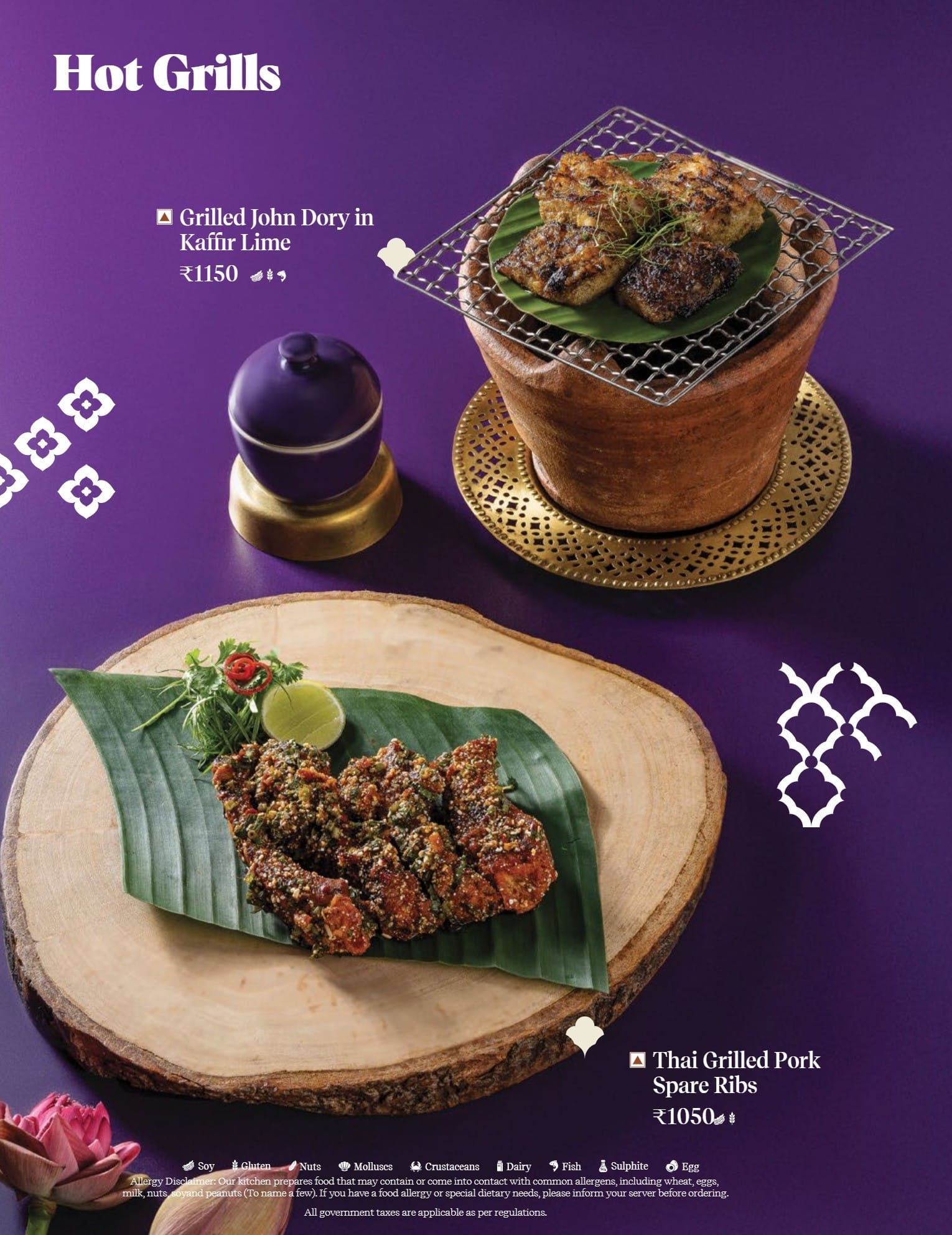 Dining Experience for Two at Nara Thai, Gurgaon — Food menu