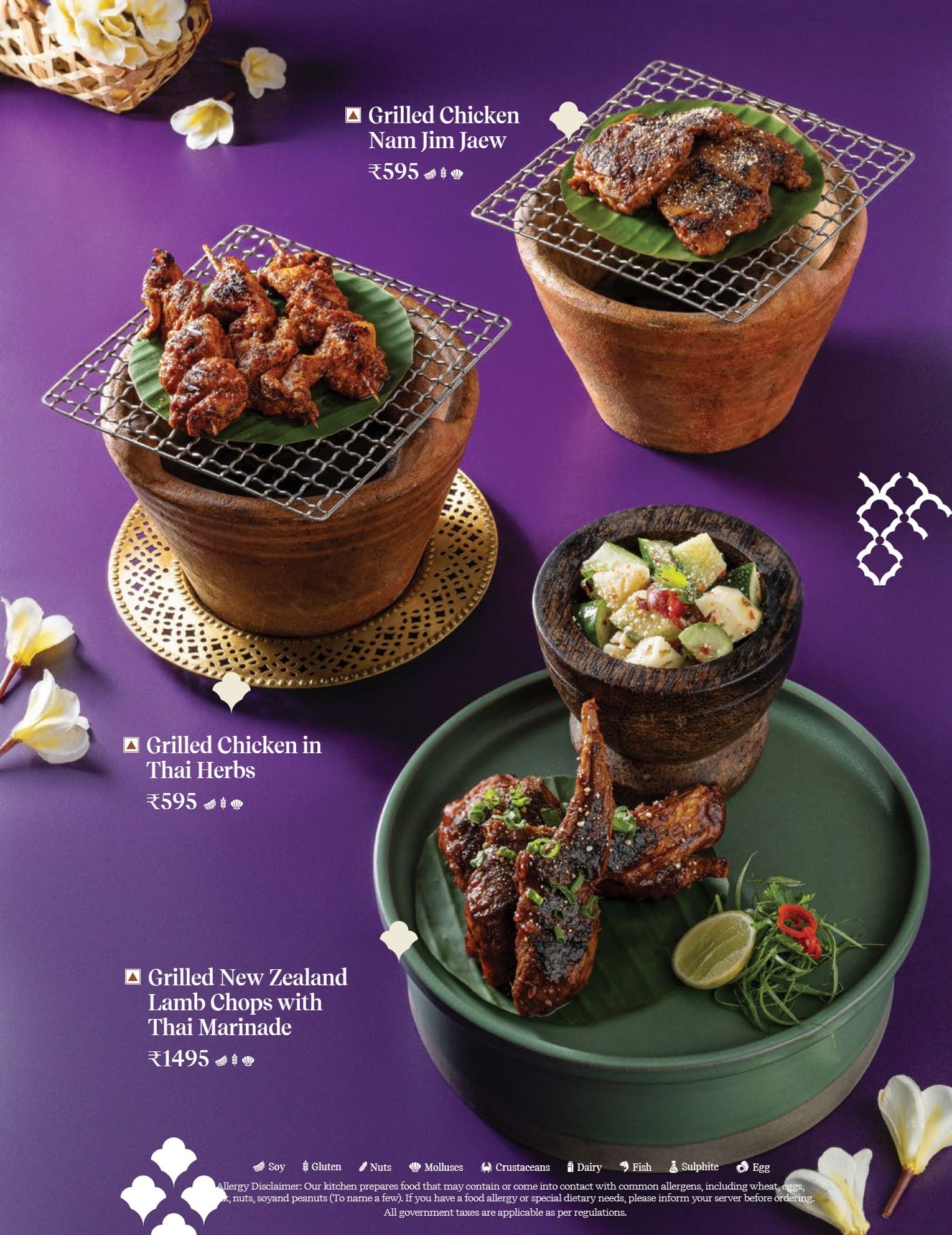 Dining Experience for Two at Nara Thai, Gurgaon — Food menu