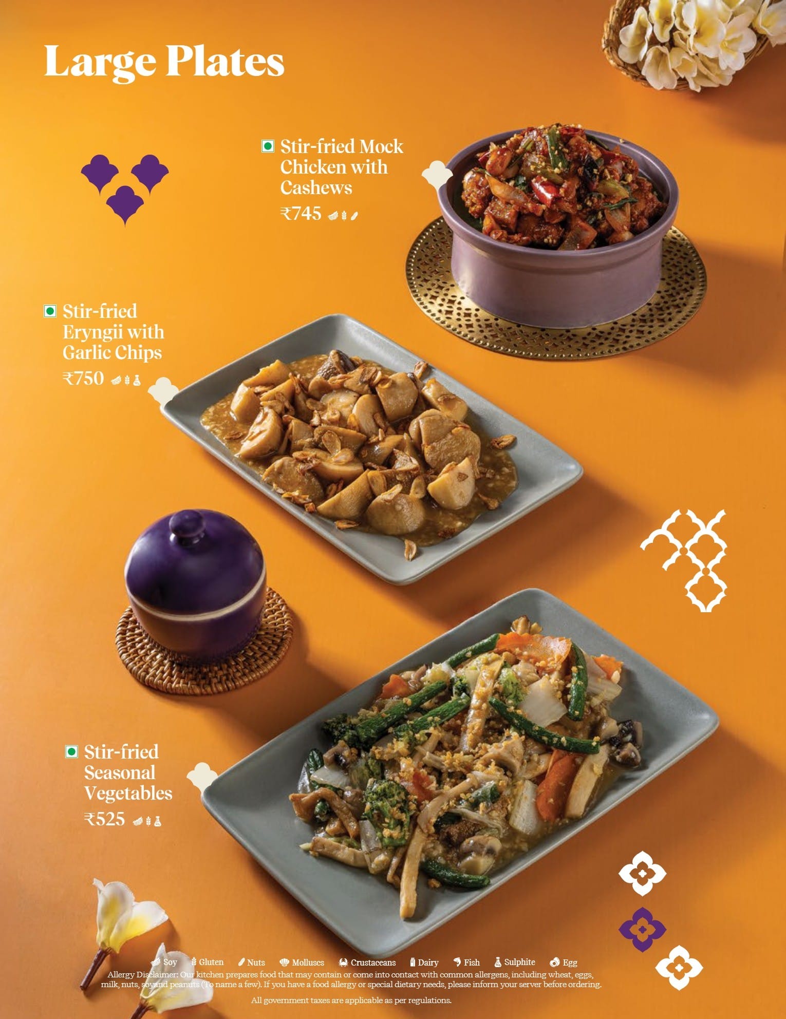Dining Experience for Two at Nara Thai, Gurgaon — Food menu