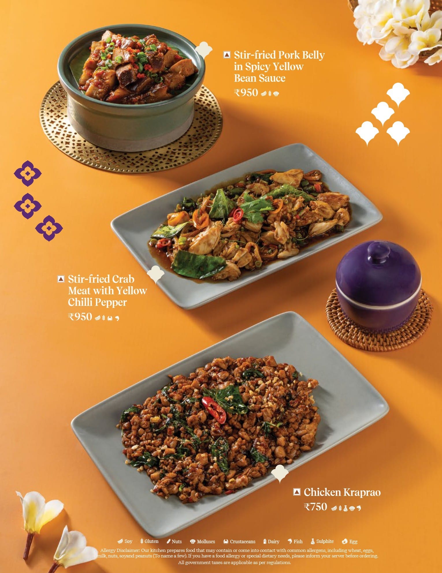 Dining Experience for Two at Nara Thai, Gurgaon — Food menu