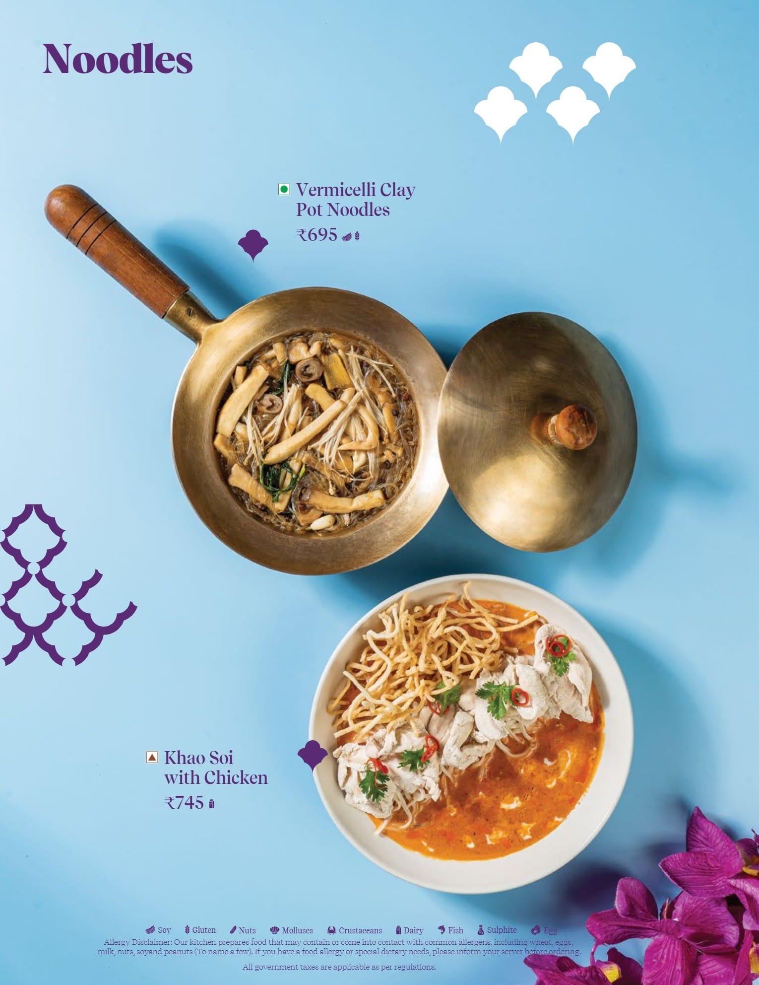 Dining Experience for Two at Nara Thai, Gurgaon — Food menu