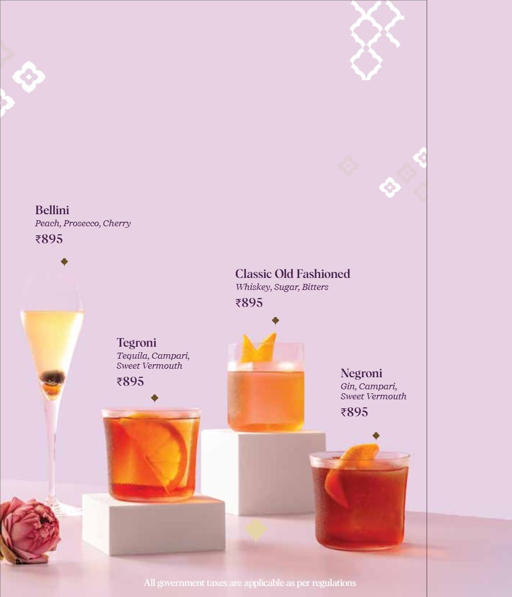 Dining Experience for Two at Nara Thai, Gurgaon — Beverages menu