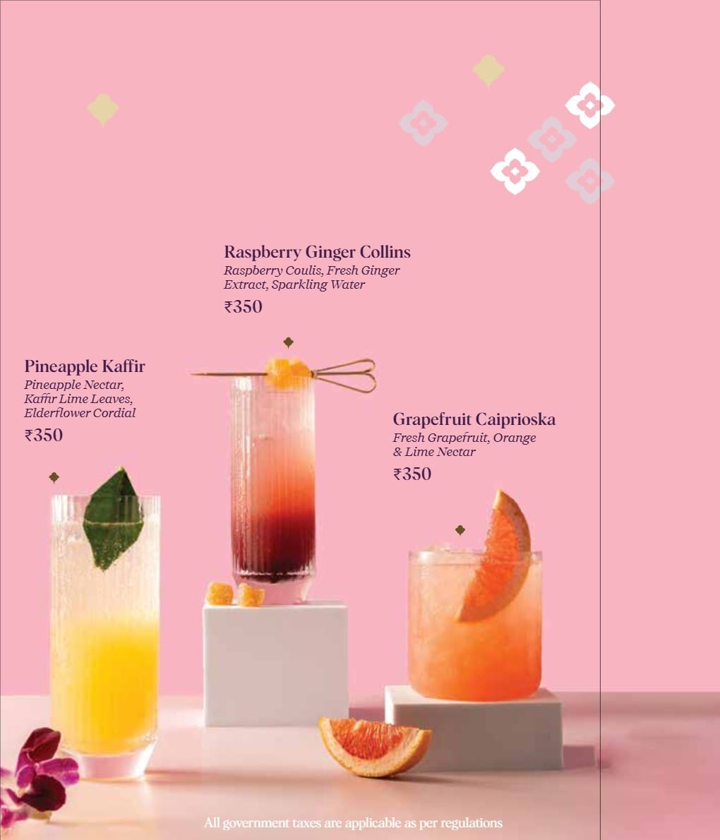 Dining Experience for Two at Nara Thai, Gurgaon — Beverages menu