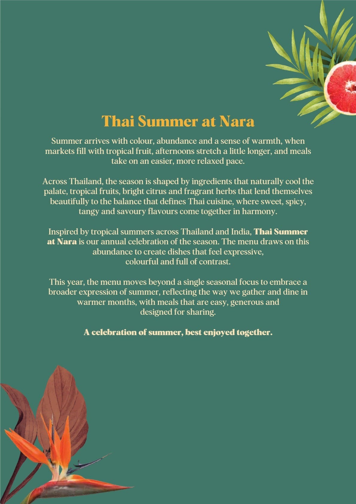 Dining Experience for Two at Nara Thai, Gurgaon — Special menu