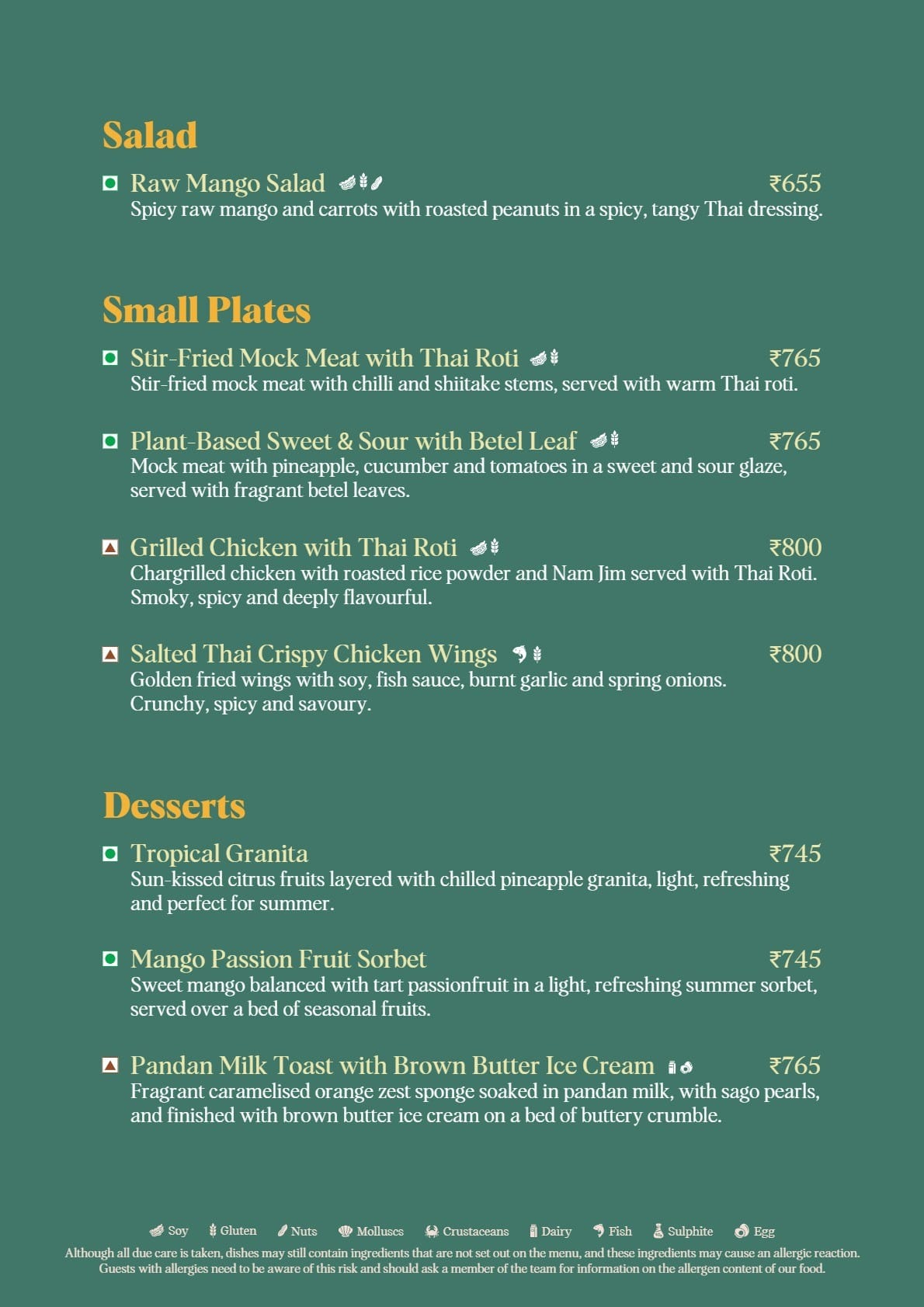 Dining Experience for Two at Nara Thai, Gurgaon — Special menu