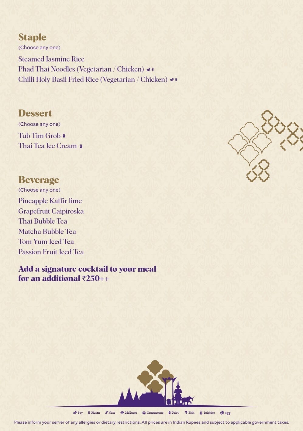 Dining Experience for Two at Nara Thai, Gurgaon — Special menu