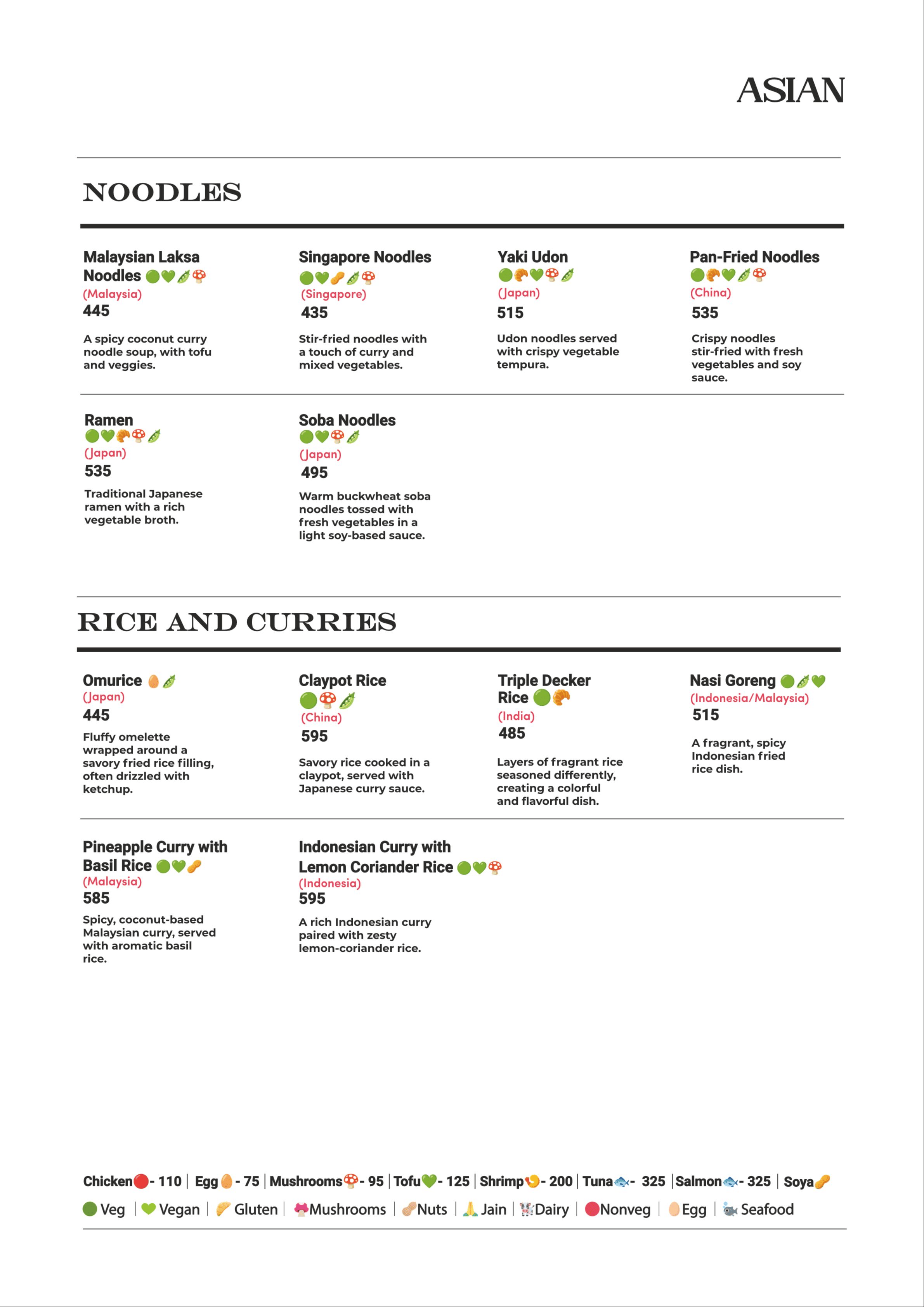 Menu of Ubud, By Pass Road (North), Indore