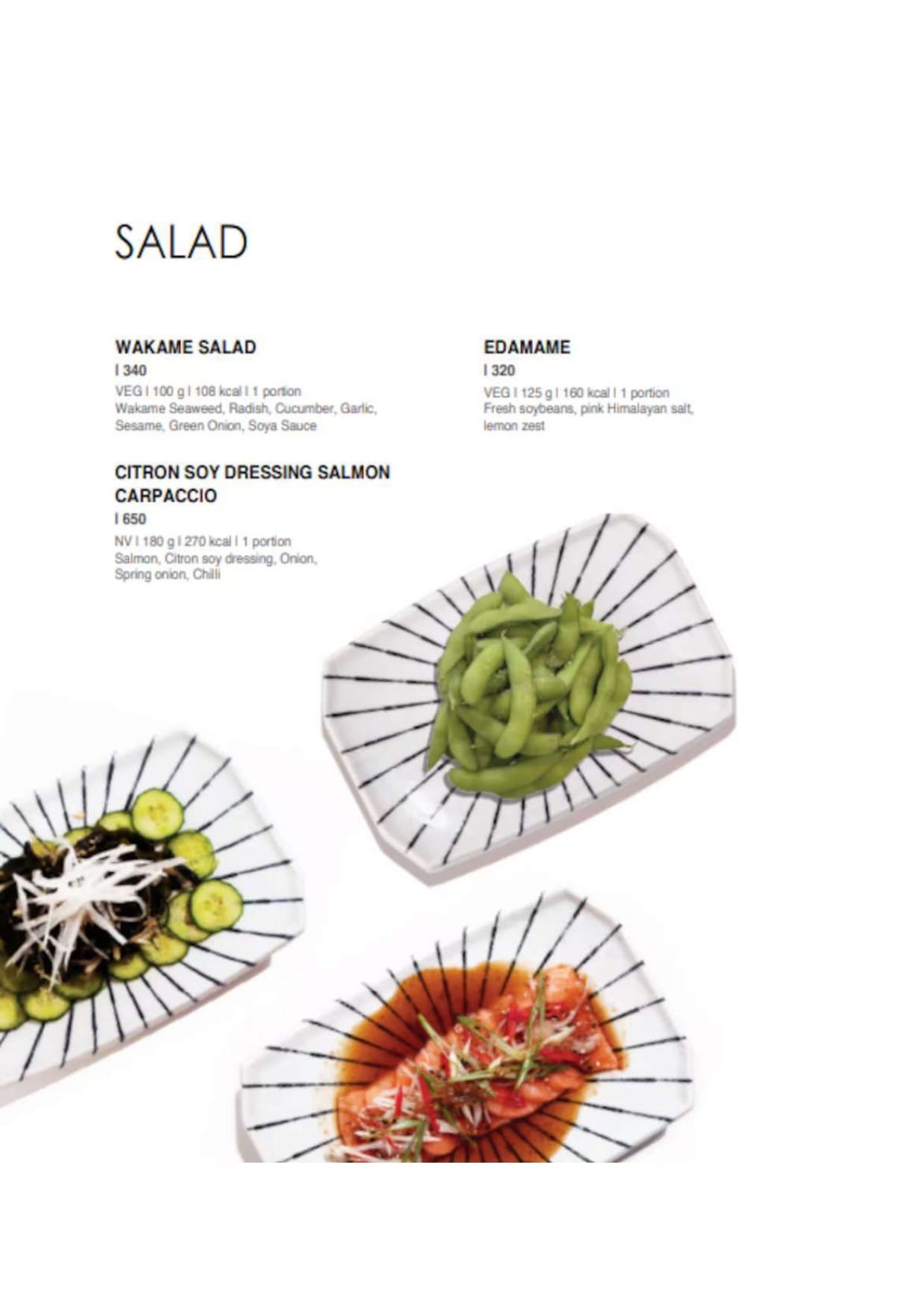 Dining Experience for Two at Daily Sushi, Central Bengaluru — Food menu