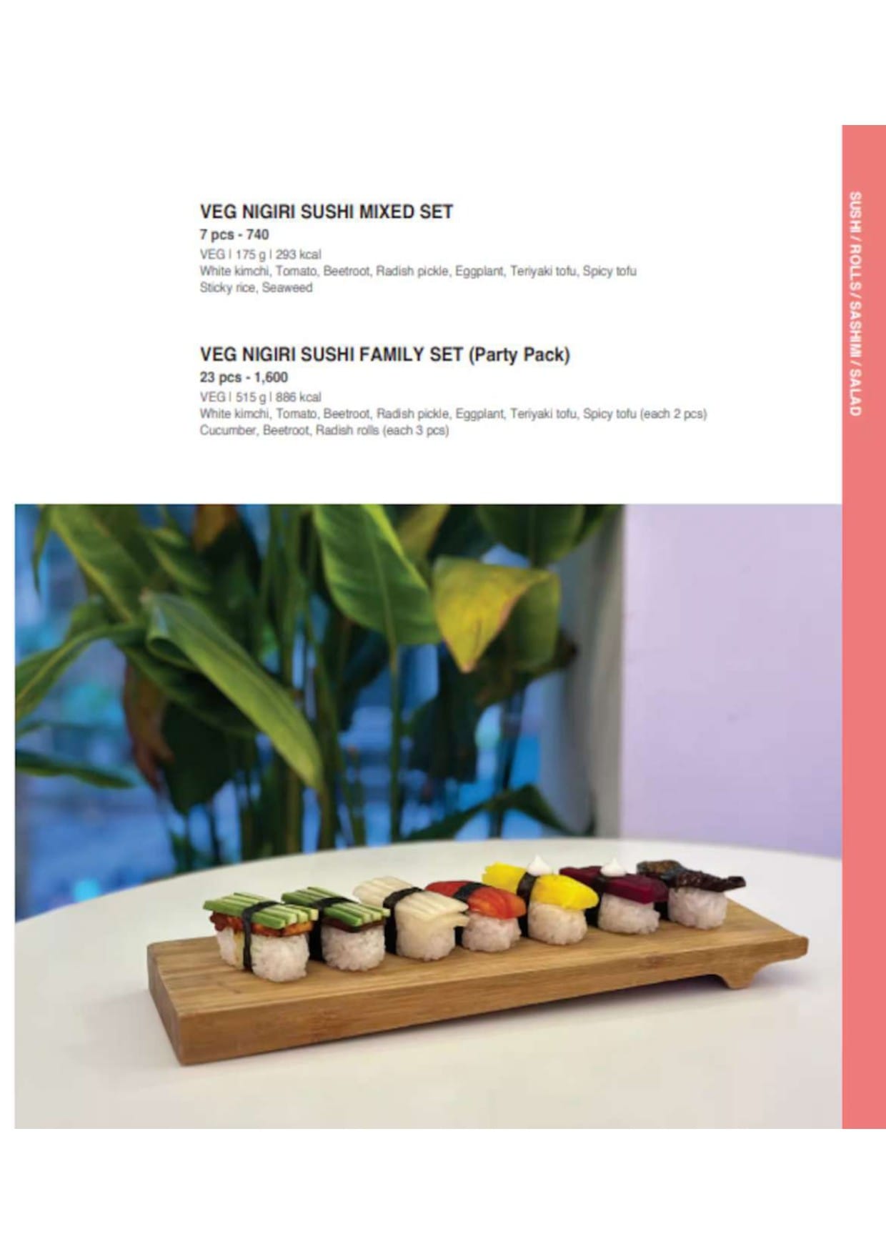 Dining Experience for Two at Daily Sushi, Central Bengaluru — Food menu